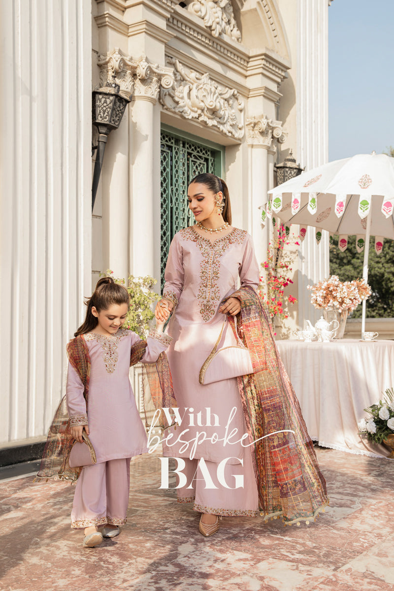 Ivana Luxury Silk Mummy & Me Girls Palazzo Outfit 2365LK - Desi Posh