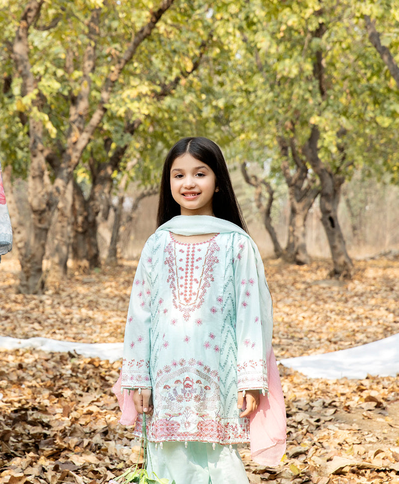 Ally's Mummy & Me Girls Chikan Kari Eid Suit AL580K - Desi Posh