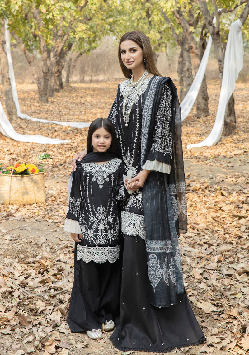 Ally's Mummy & Me Girls Chikan Kari Eid Suit AL576K - Desi Posh