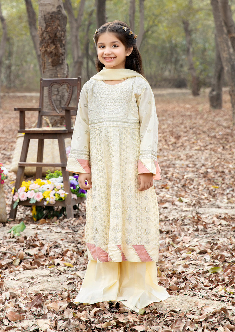 Ally's Mummy & Me Girls Chikan Kari Eid Suit AL578K - Desi Posh