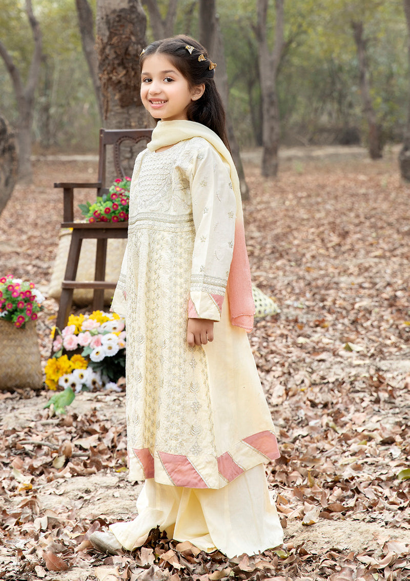 Ally's Mummy & Me Girls Chikan Kari Eid Suit AL578K - Desi Posh