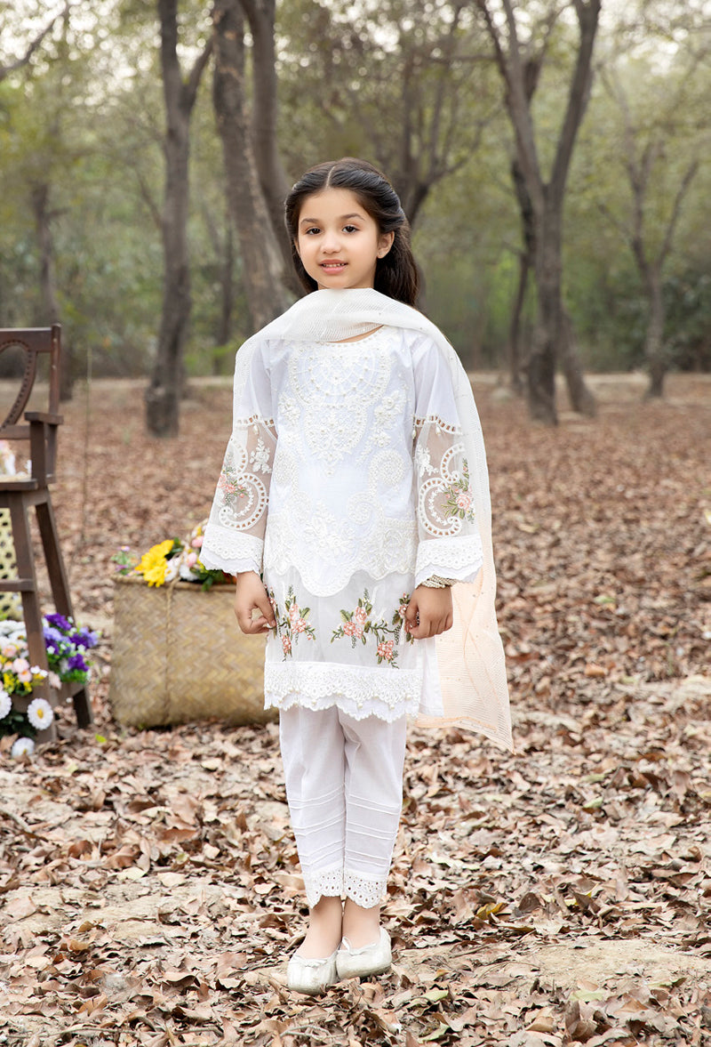 Ally's Mummy & Me Girls Chikan Kari Eid Suit AL579K - Desi Posh