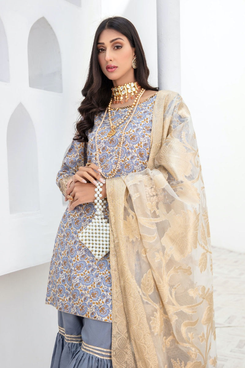 Ivana Lawn Mummy & Me Eid Collection Ladies Gharara Outfit 2306 - Desi Posh