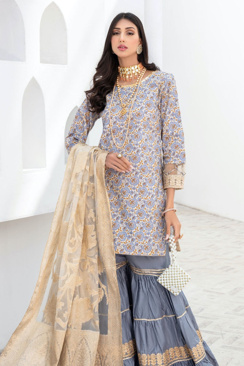 Ivana Lawn Mummy & Me Eid Collection Ladies Gharara Outfit 2306 - Desi Posh