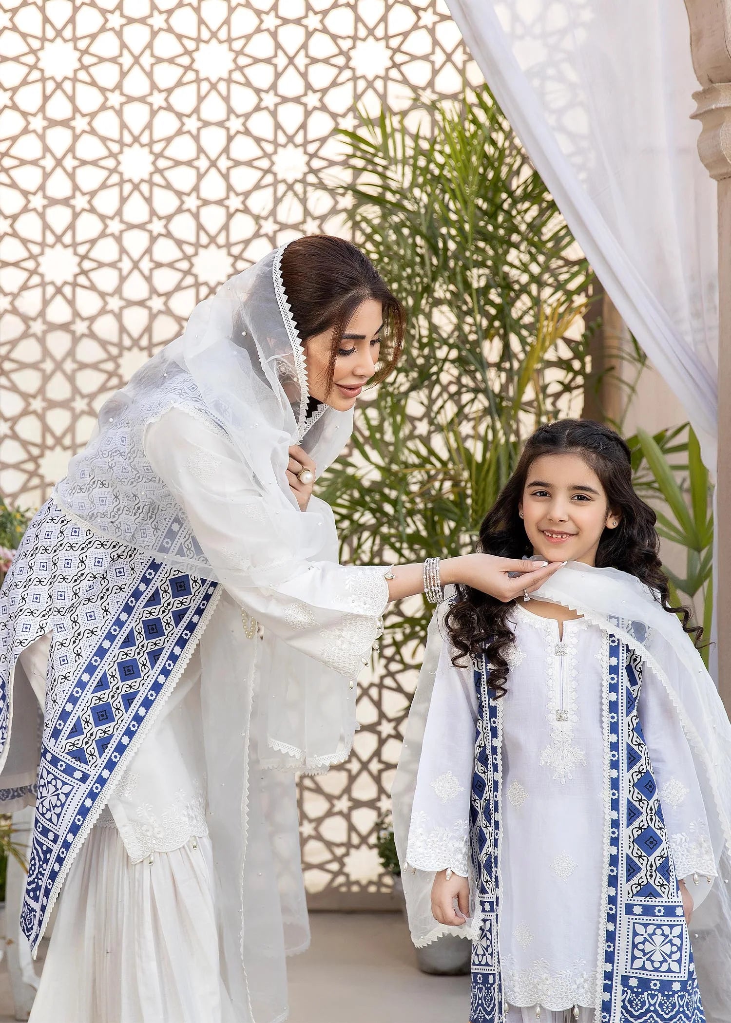 Ally's Mummy & Me Eid Girls Outfit with Gharara AL596K - Desi Posh