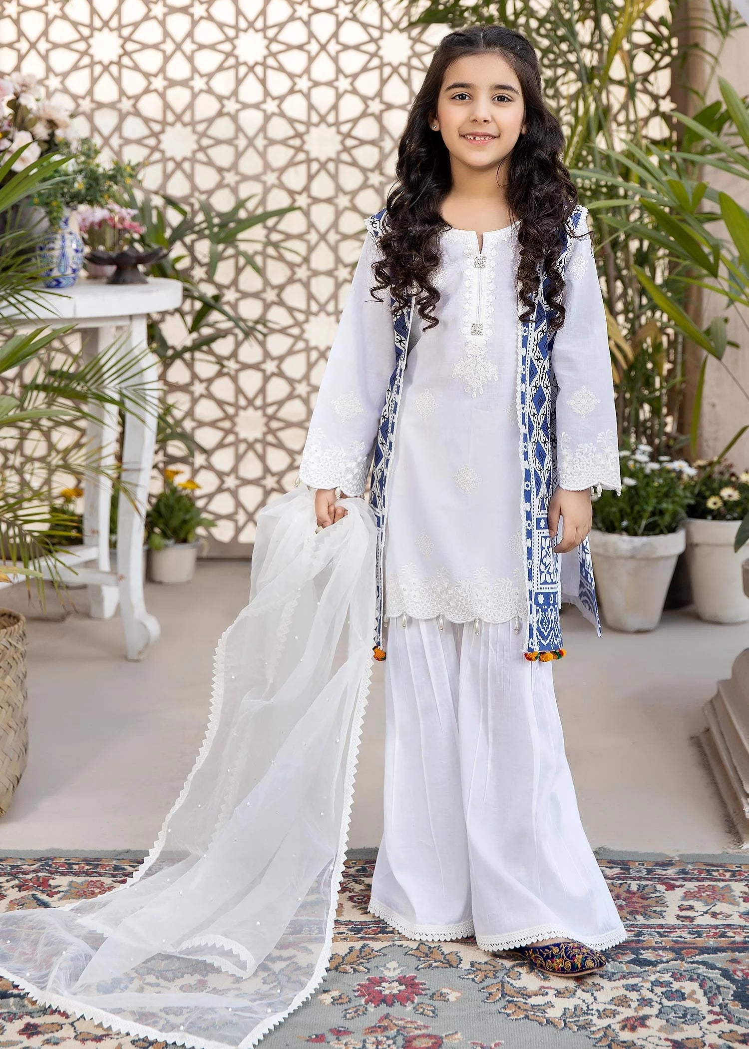 Ally's Mummy & Me Eid Girls Outfit with Gharara AL596K - Desi Posh