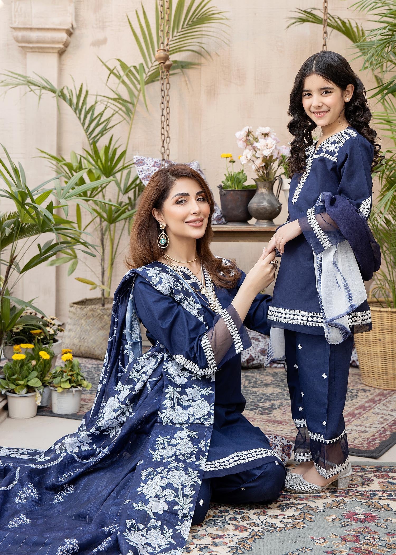 Ally's Mummy & Me Girls Eid Suit AL589K - Desi Posh