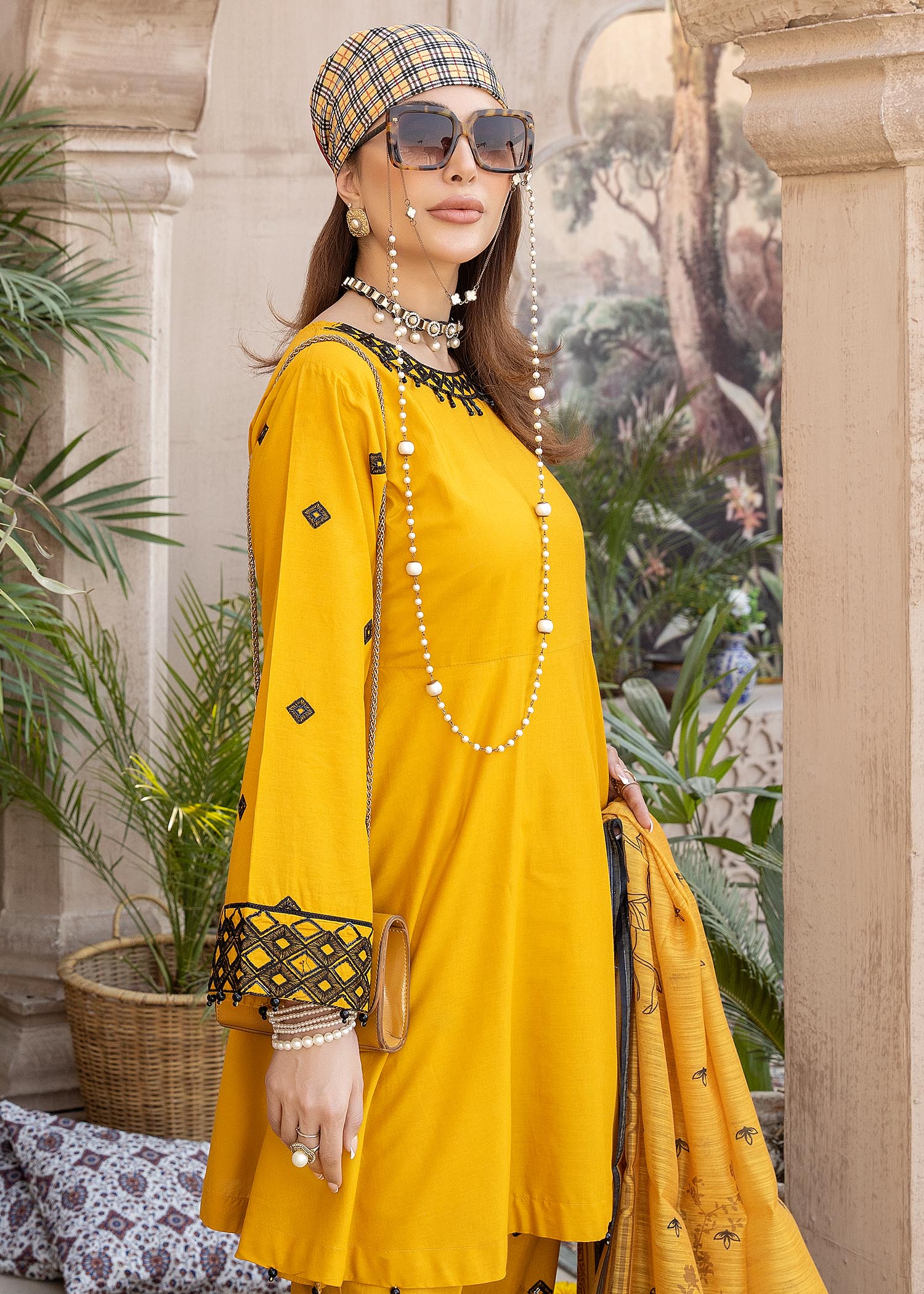 Ally's Mummy & Me Ladies Eid Peplum Outfit AL590 - Desi Posh