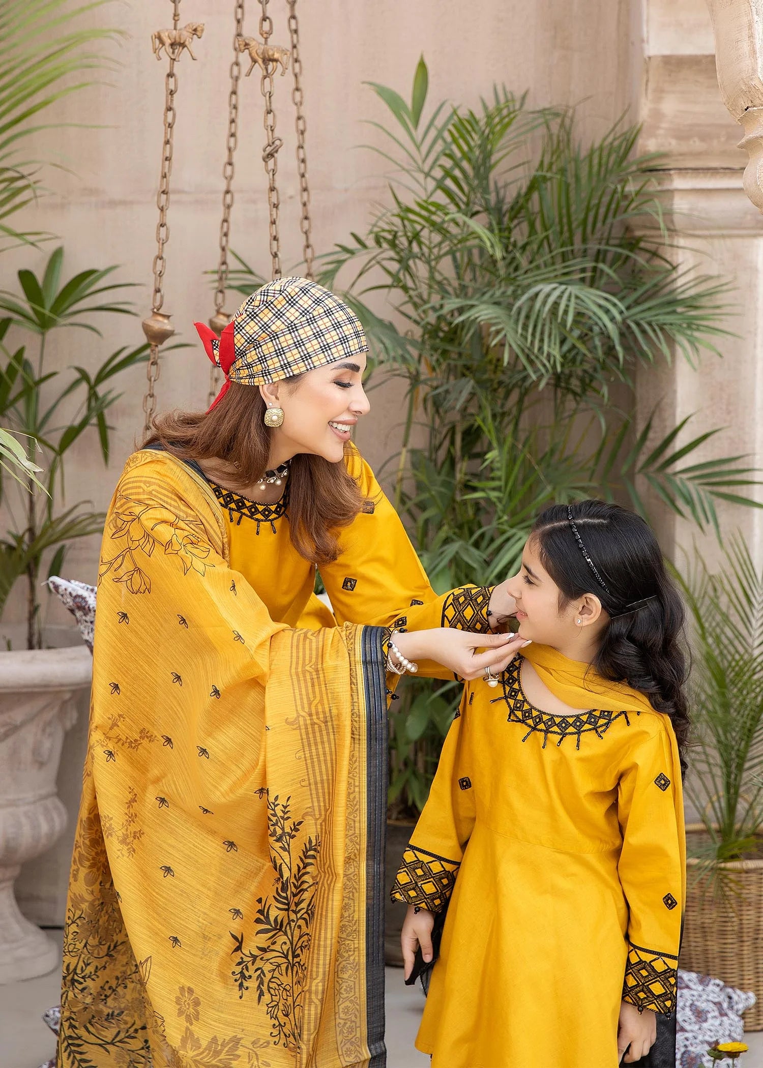 Ally's Mummy & Me Ladies Eid Peplum Outfit AL590 - Desi Posh