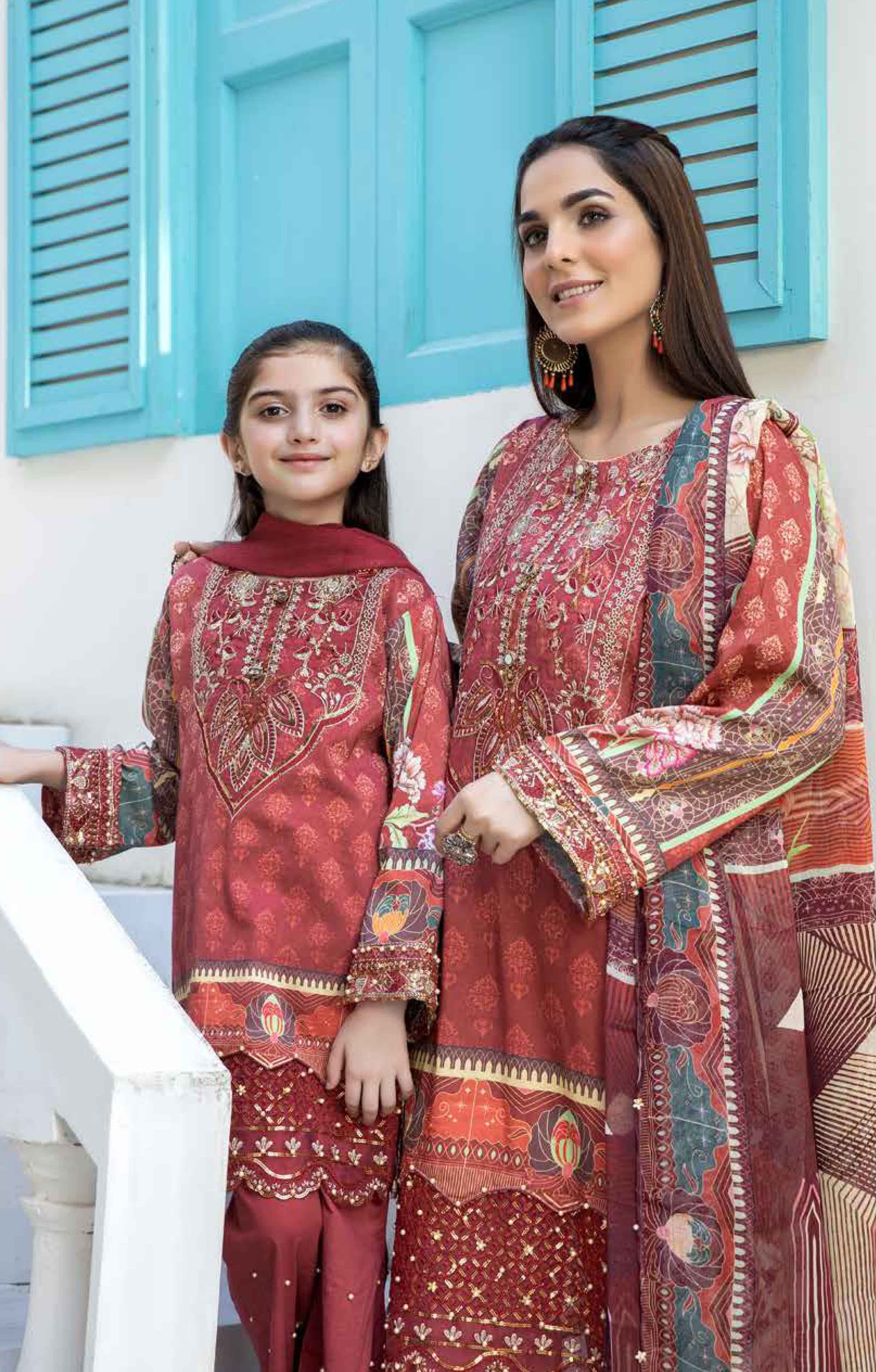 Allys Mother & Daughter Kids Suit AL448K DesiP 