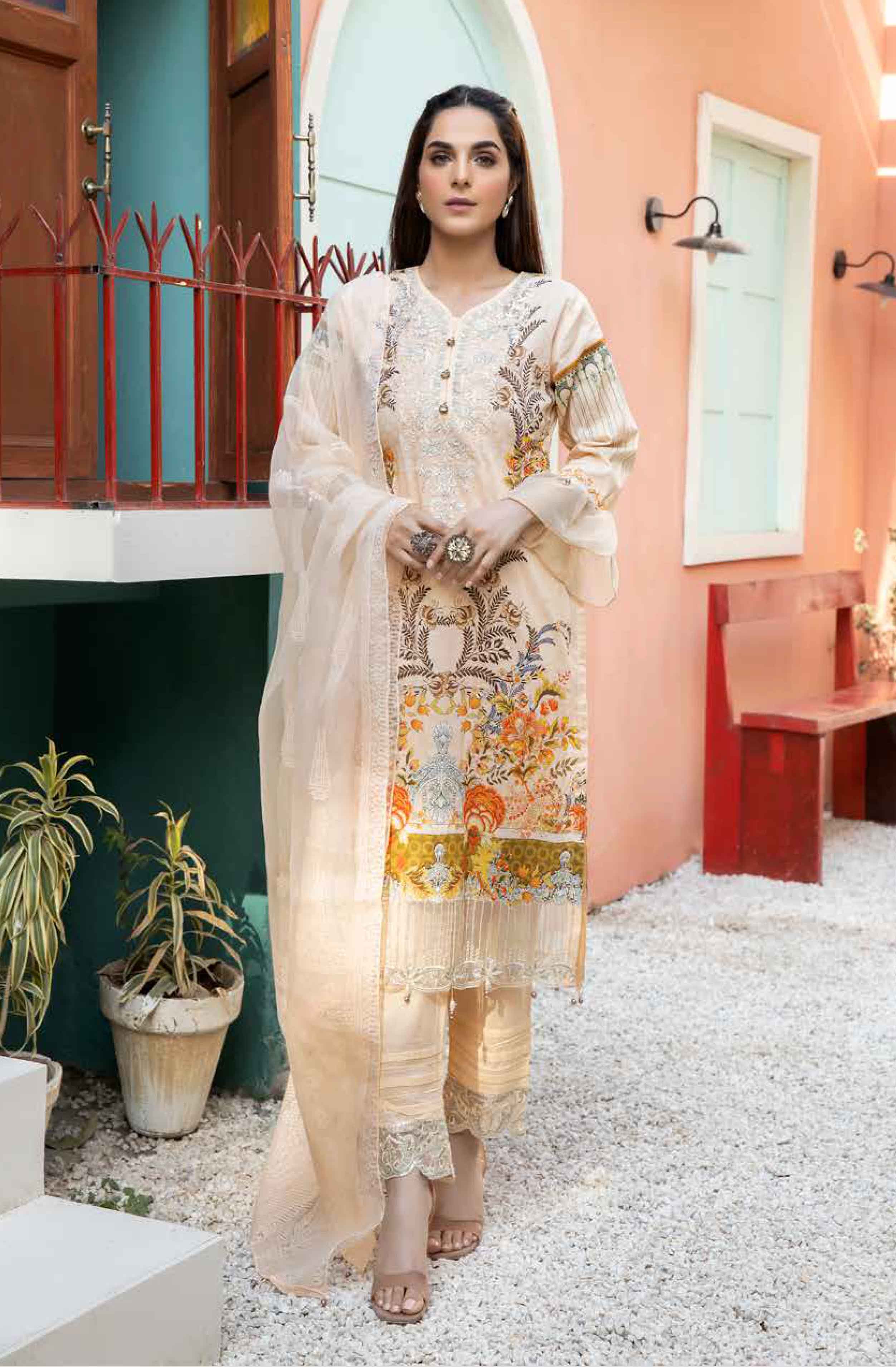 Allys Mother & Daughter Readymade suit with Net Dupatta AL446