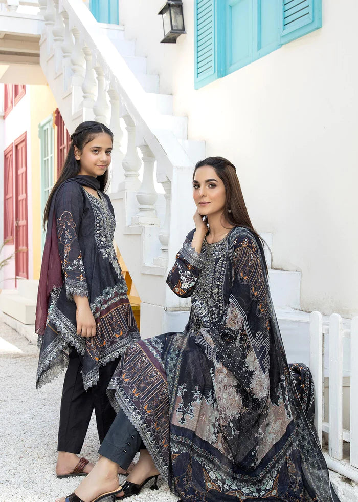 readymade mother and daughter lawn suit