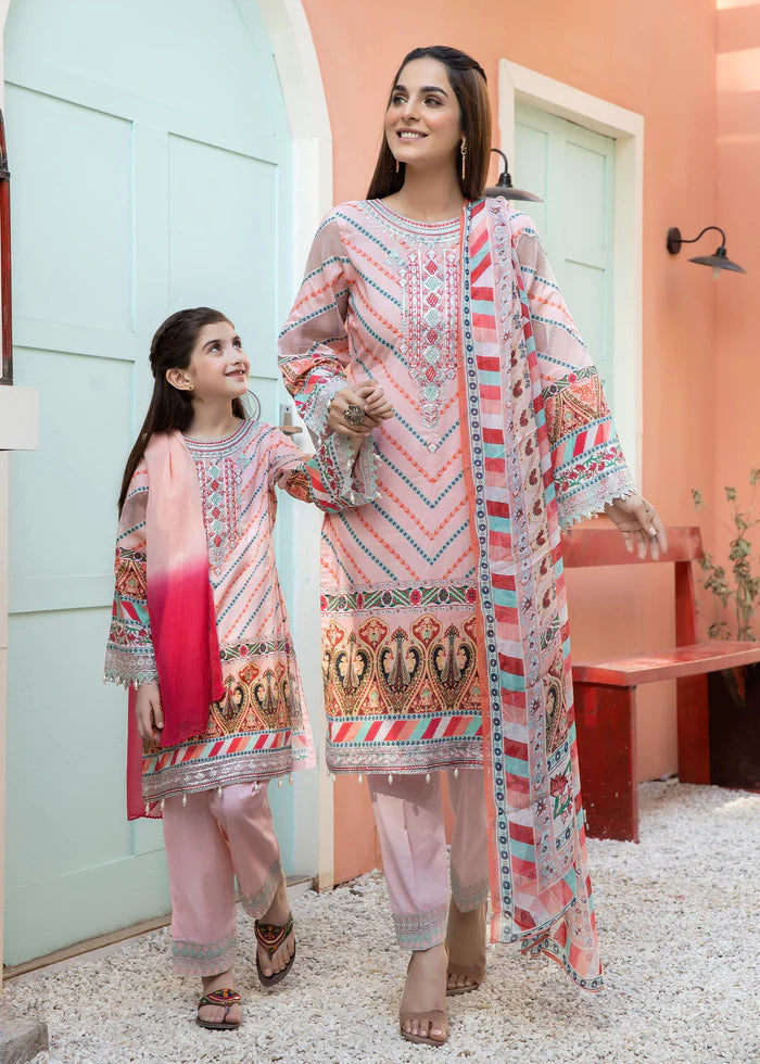 Allys Mummy Me Pink Kids Lawn Suit AL496K Desi Posh