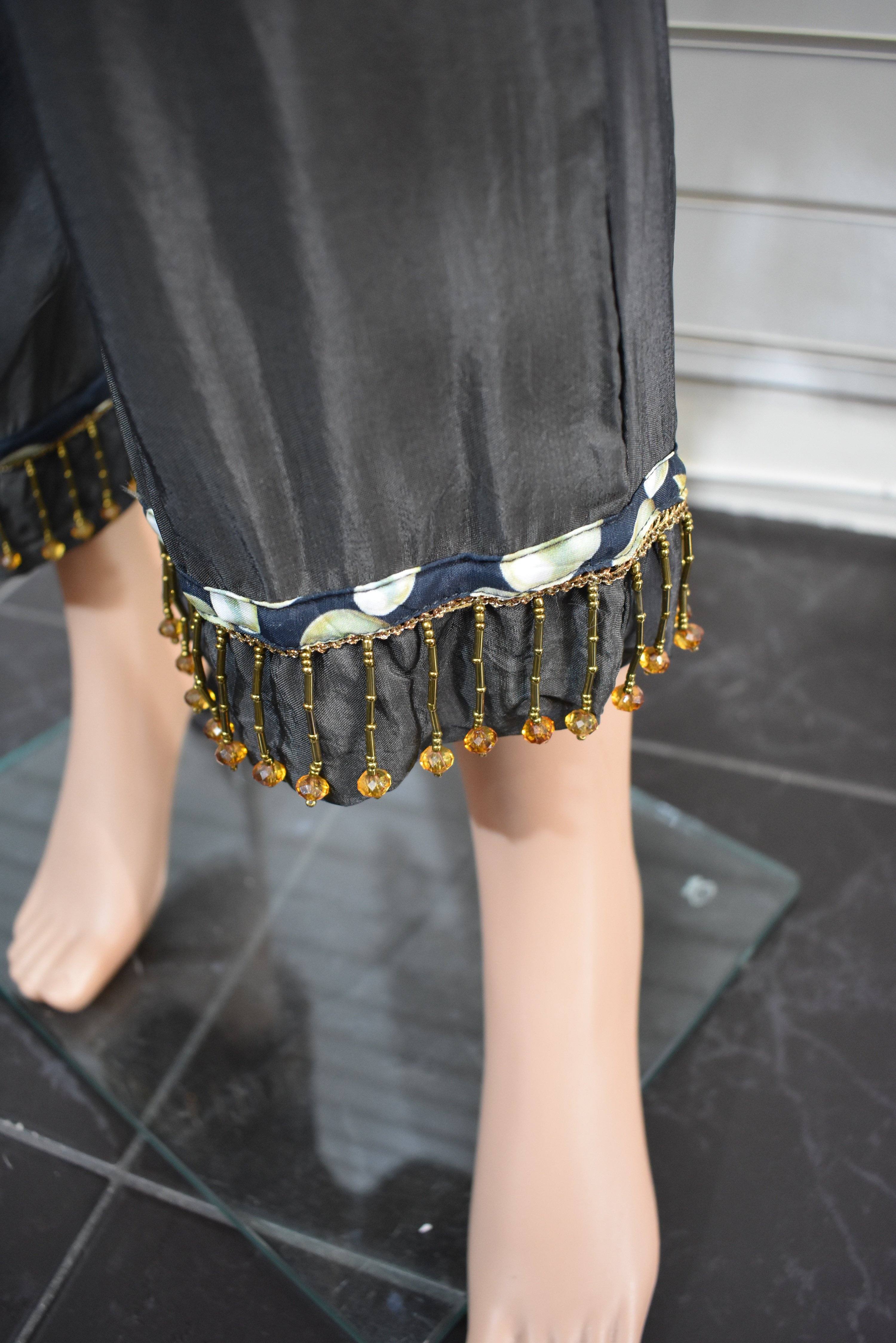 Chamois Silk Digital Print Outfit with Stunning Waist Belt - Desi Posh