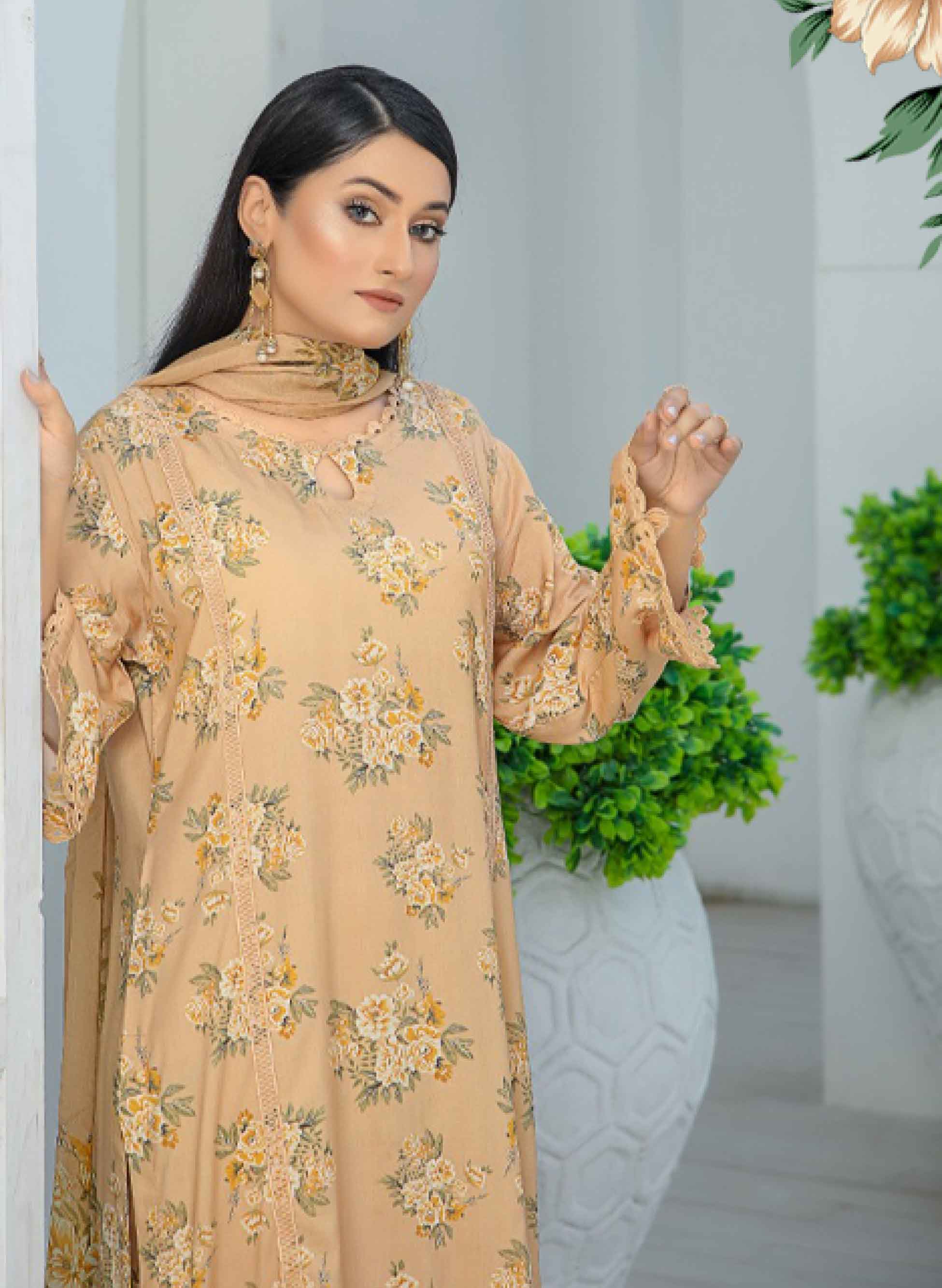 print on print salwar kameez
