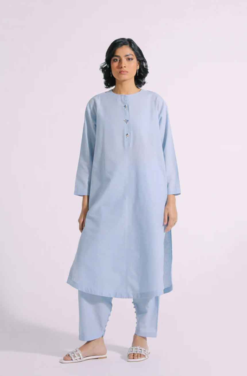 Ethnic PK Designer Powder Blue Solid Suit E0103 - Desi Posh