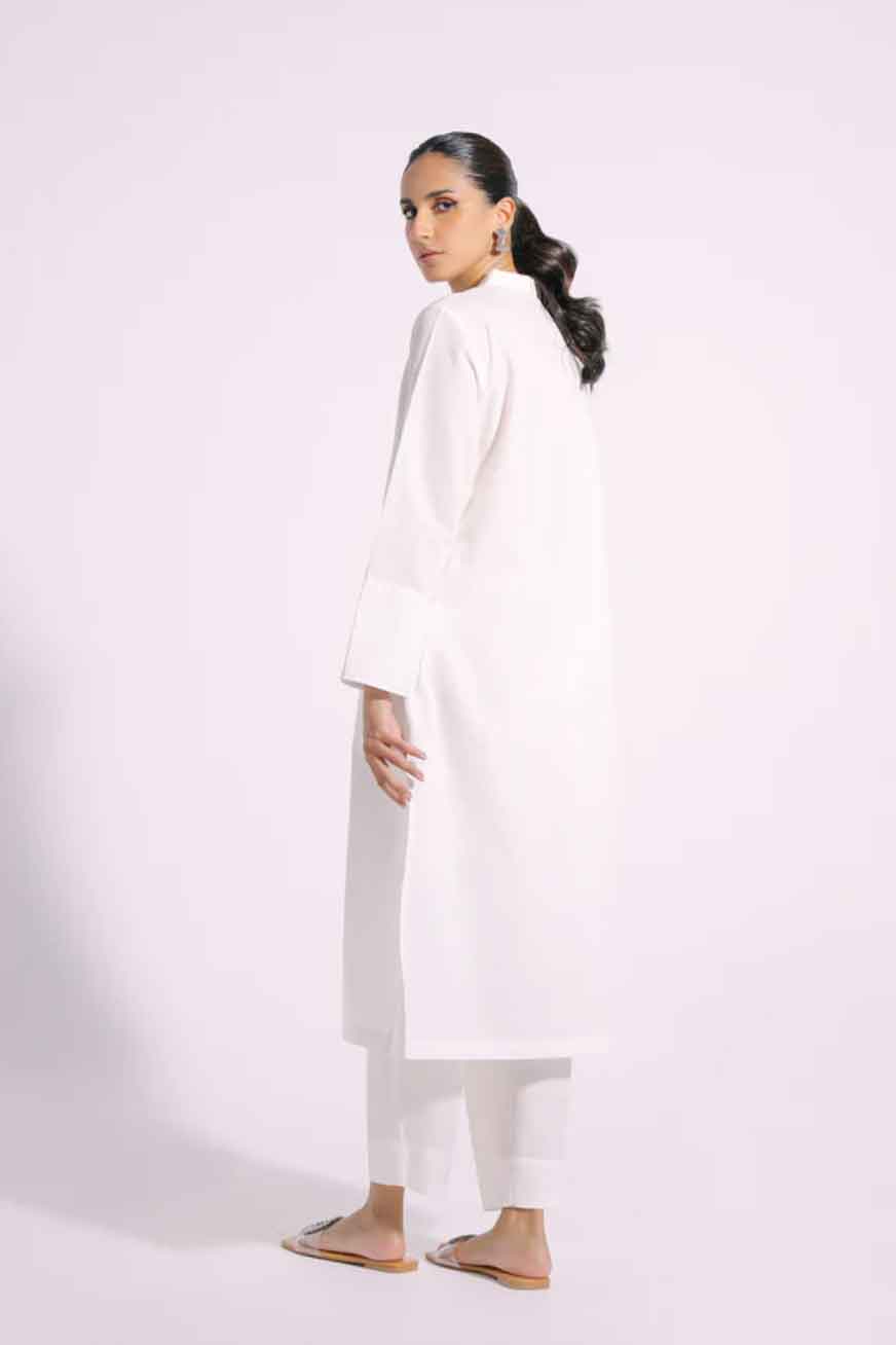 Ethnic PK Designer White Solid Suit E0116 - Desi Posh