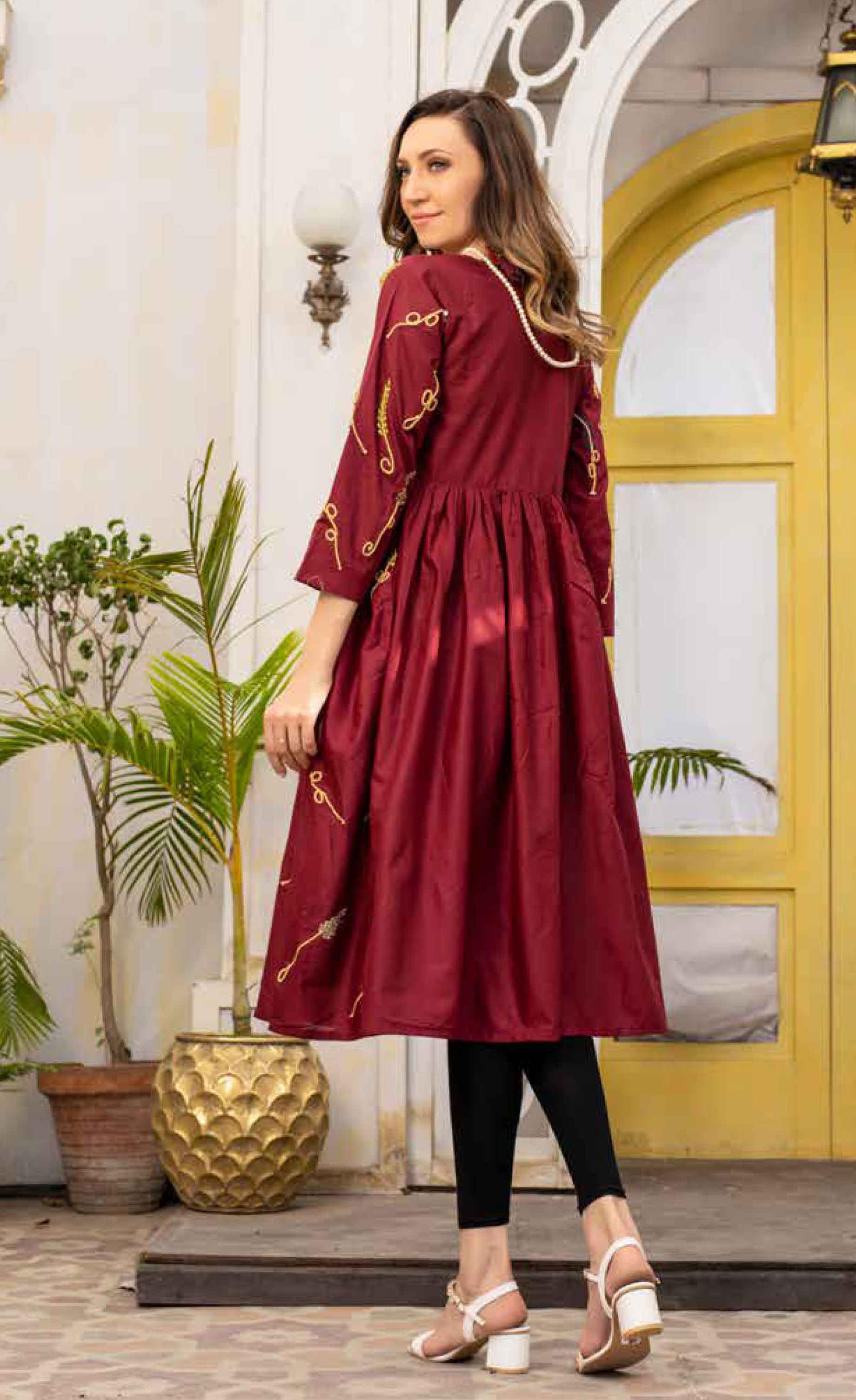 ethnic pakistani dresses Ethnic Pakistan Fully Embroidered Summer Lawn Ladies Kurti– Desi Posh