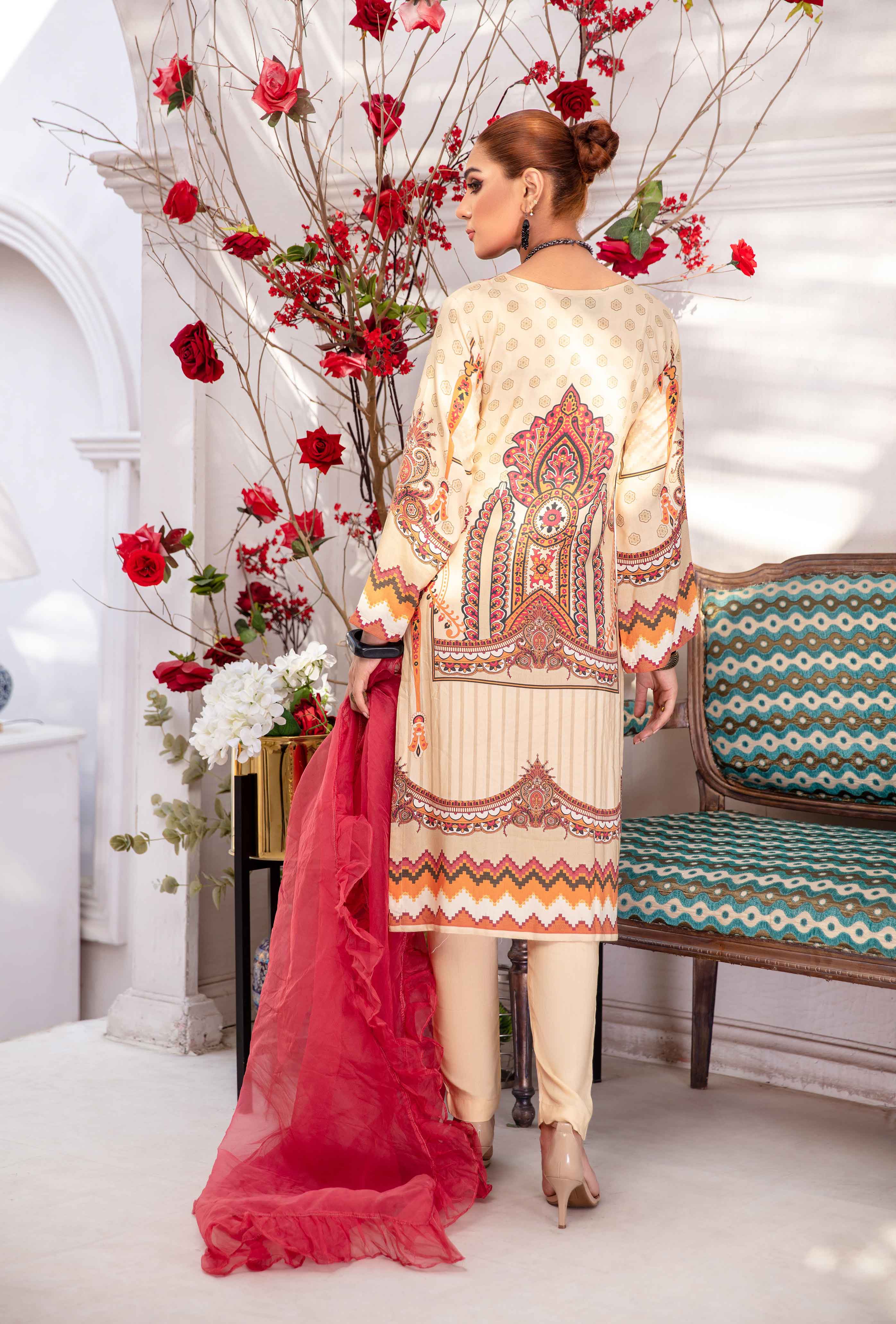 Garnet by Simrans Light Beige Linen Suit with Trousers - Desi Posh