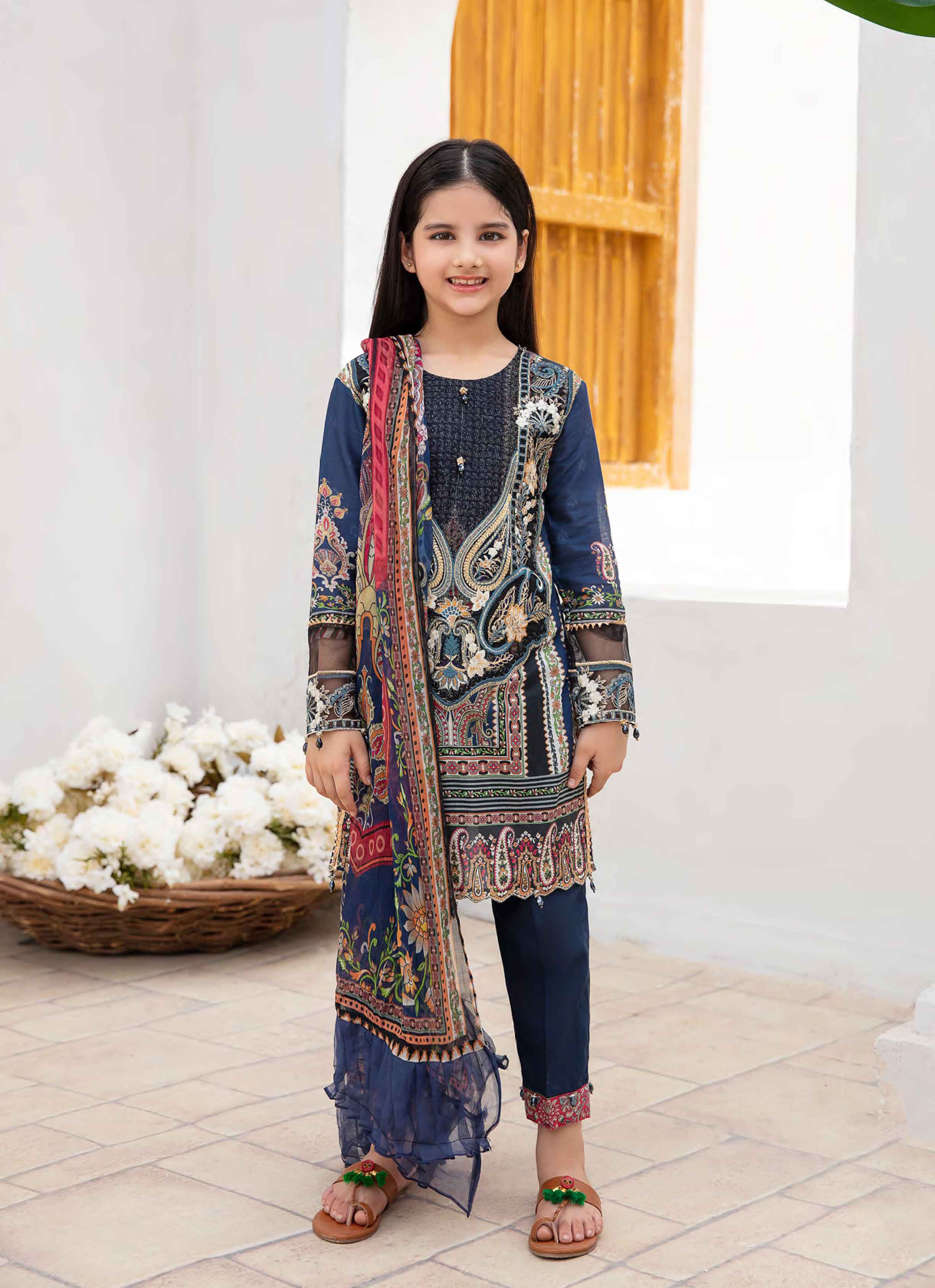 Haseen Mother and Daughter Girls Readymade Outfit MUD02K Desi Posh