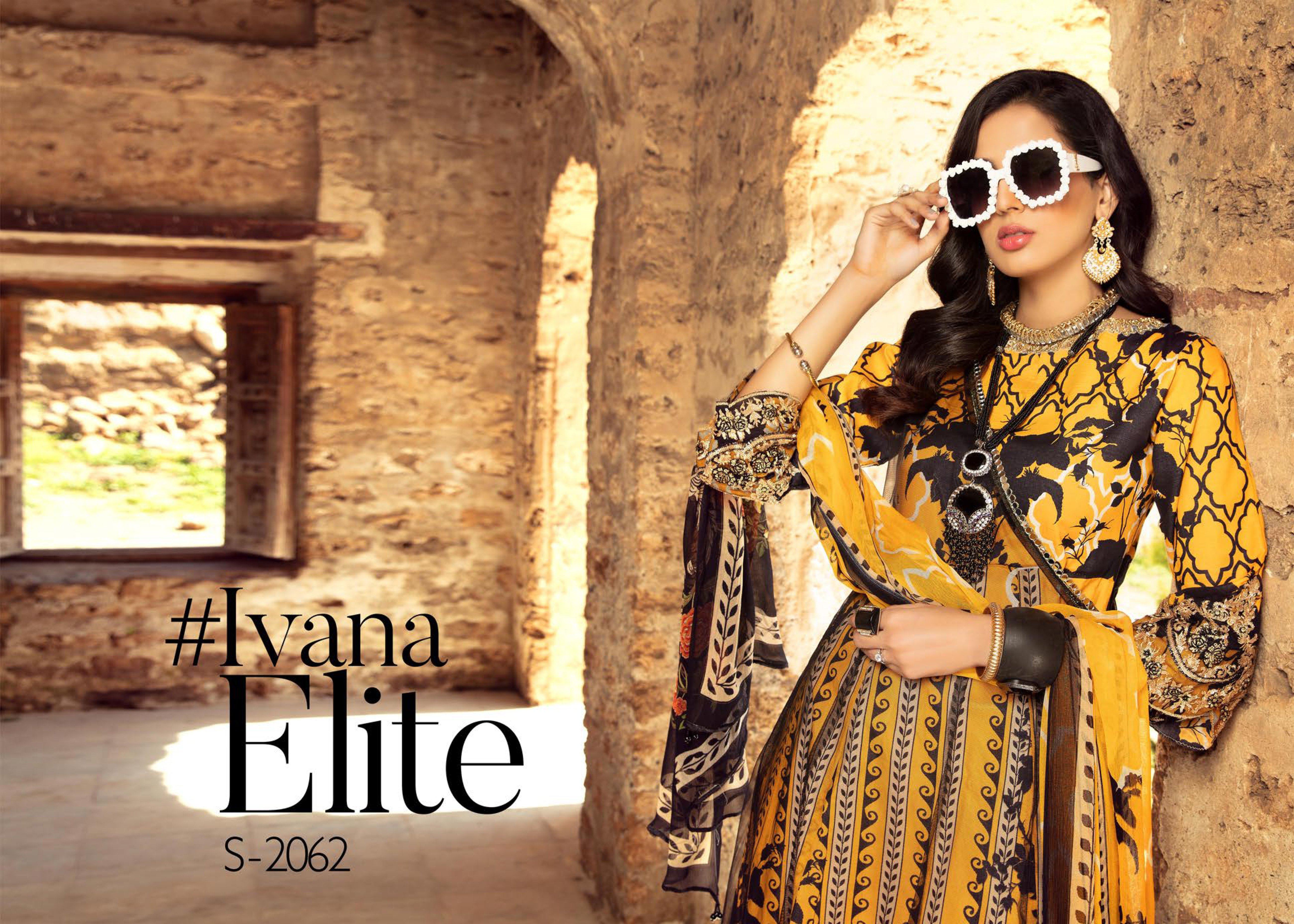 Ivana Kids Digital Print Long Gown Eid Outfit with Embroidered Trousers S2062K Mother & Daughter - Desi Posh