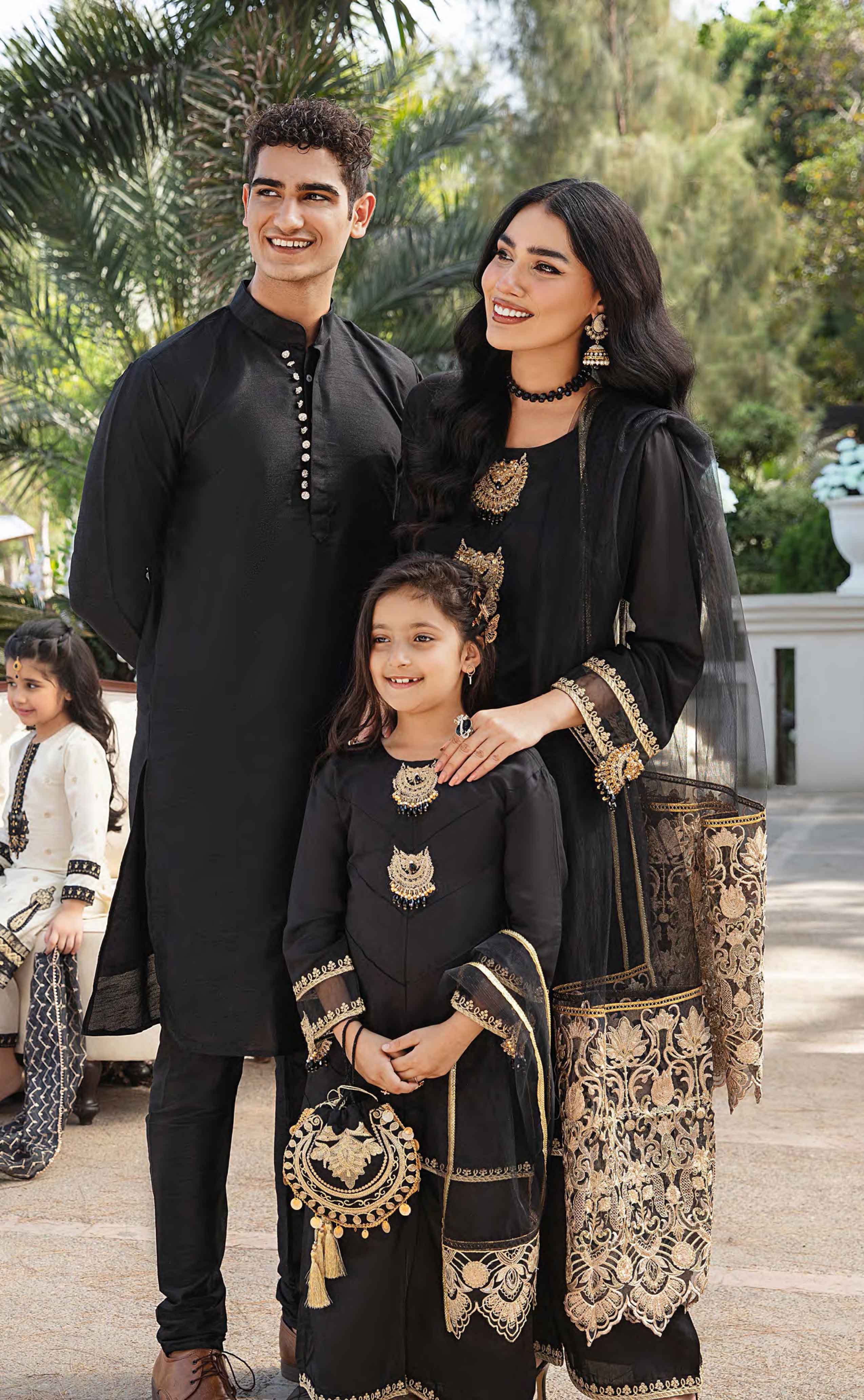 Ivana Mummy & Me Black Kids Outfit with Clutch Bag DesiP 