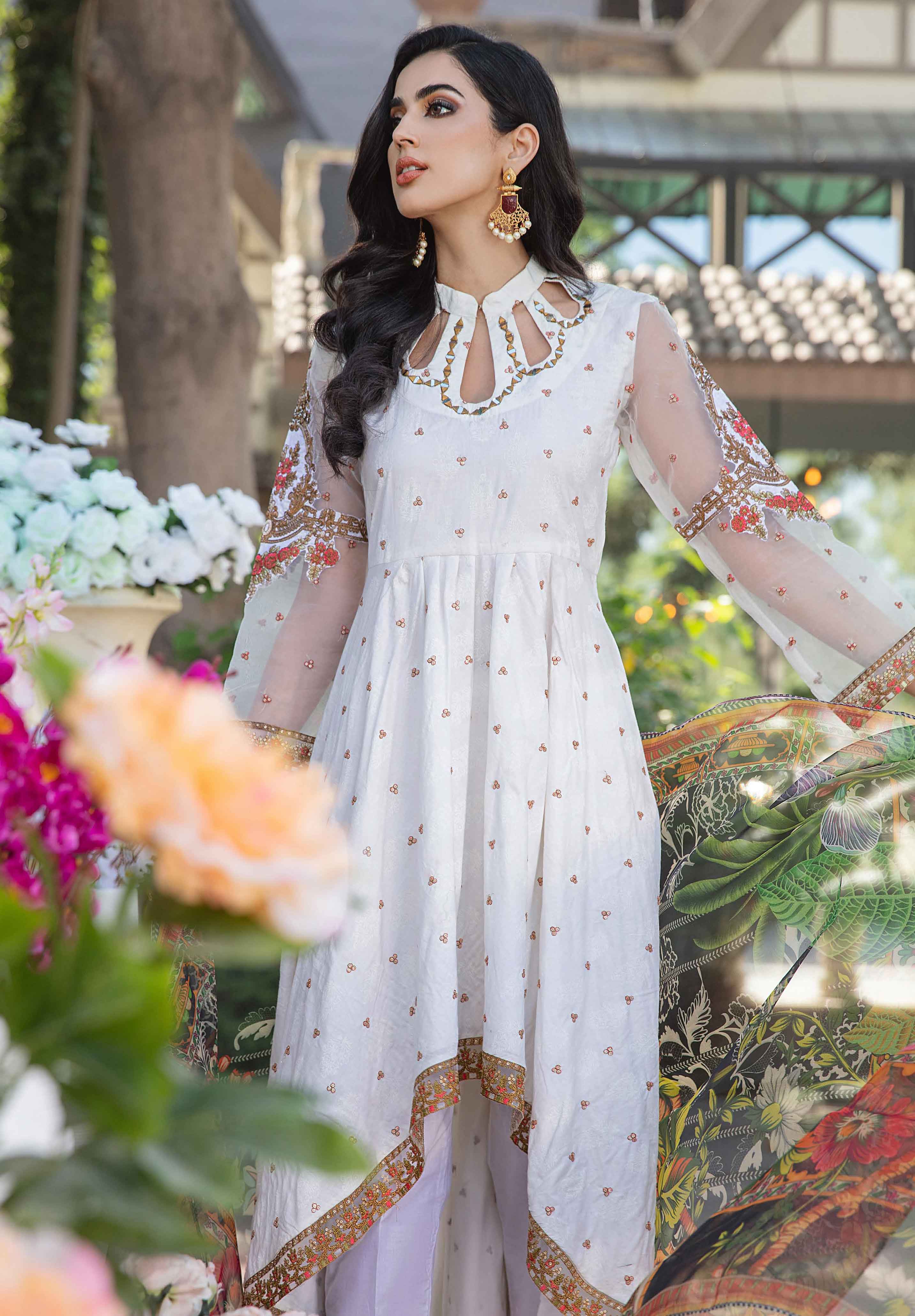 White eid outfit hot sale