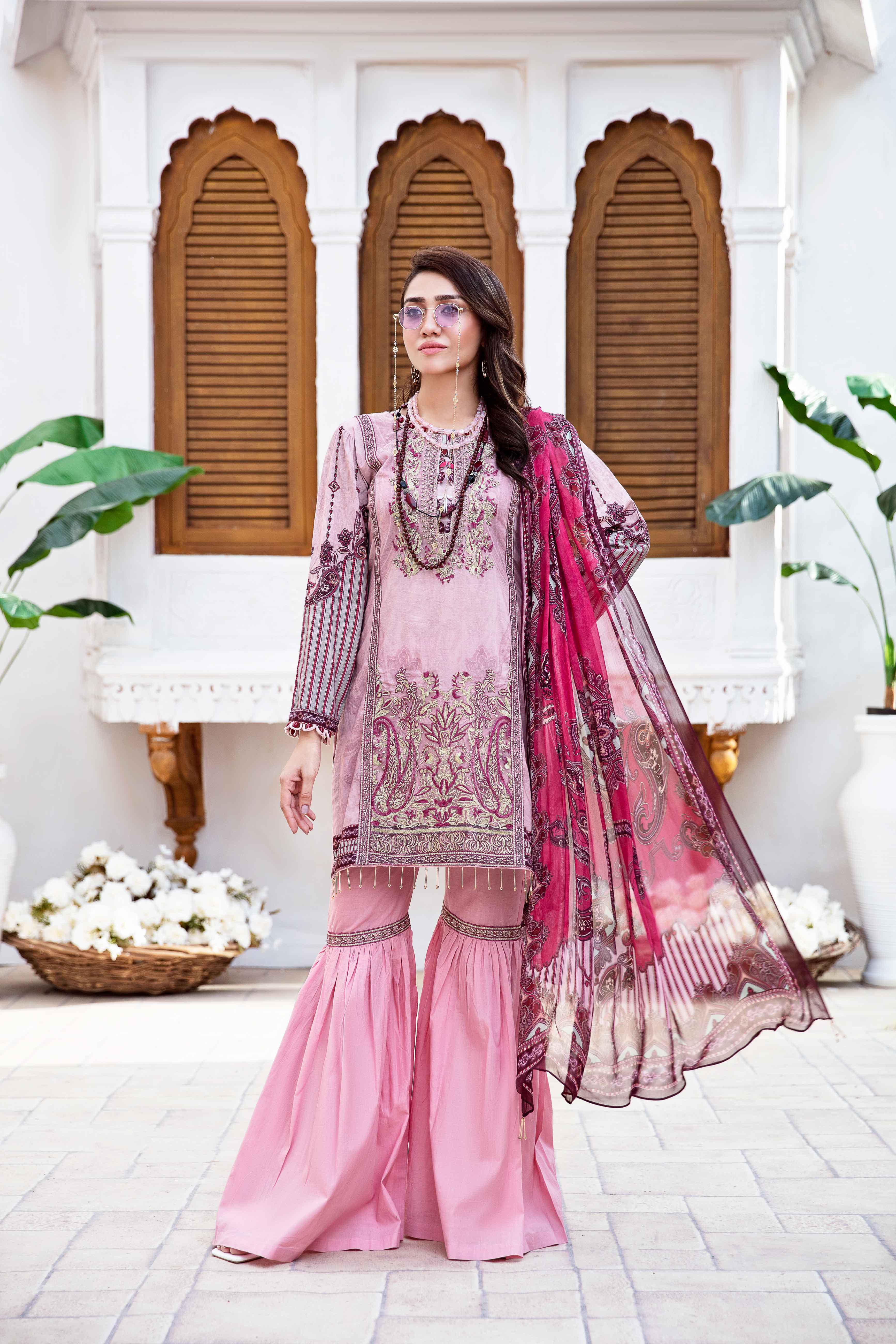 Ivana Pink Mummy & Me Eid Ladies Outfit with Gharara S01