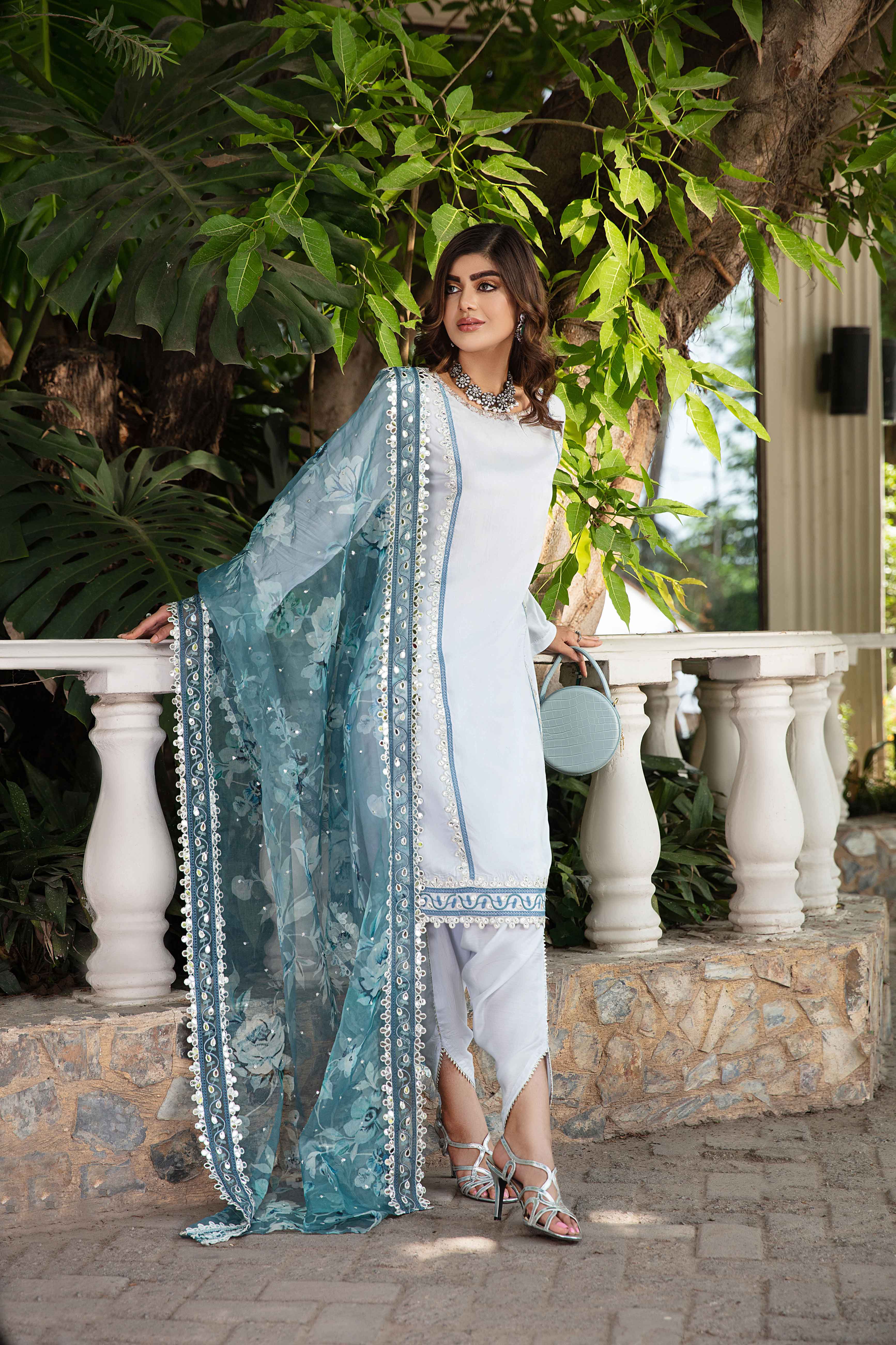 Ivana Luxury Embroidered Silk Outfit With Tulip Salwar RS4 Desi Posh