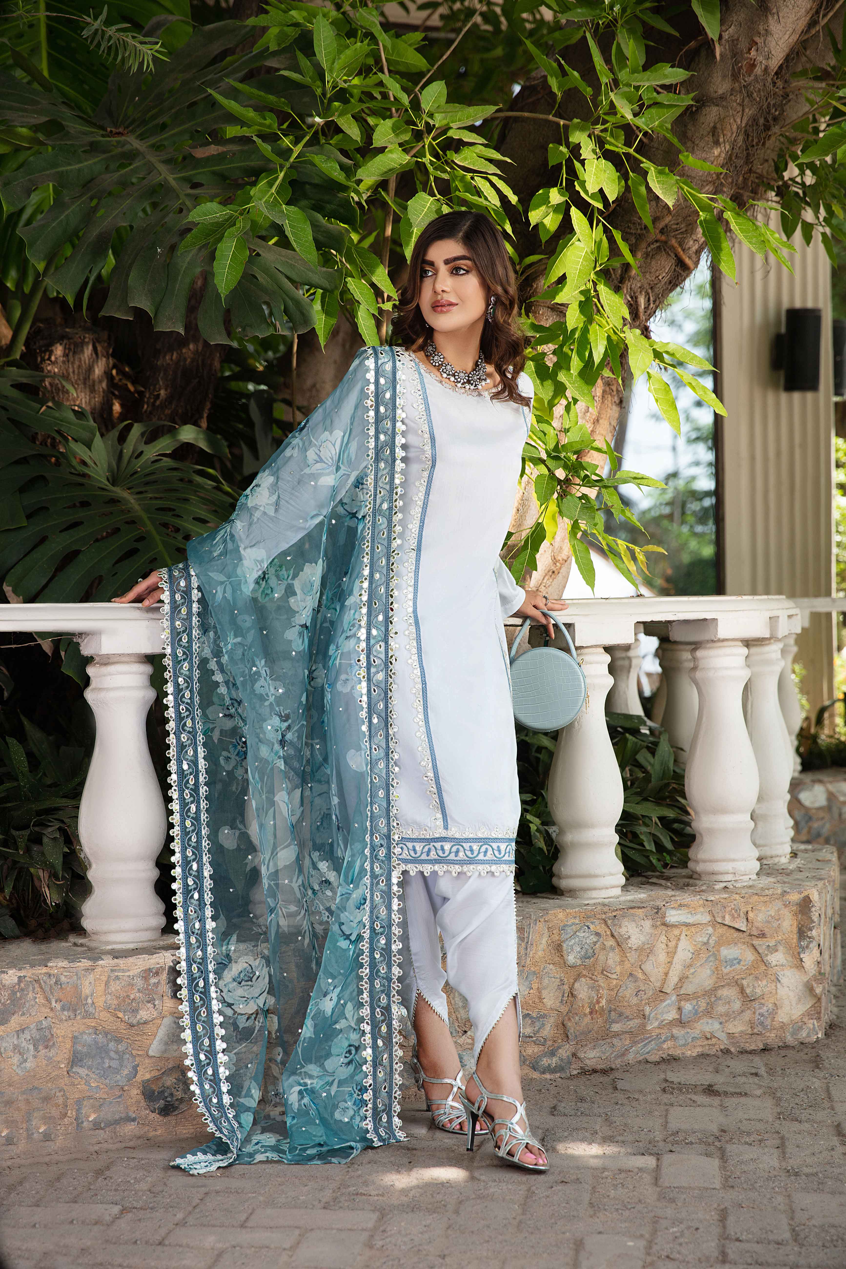 Ivana Luxury Embroidered Silk Outfit With Tulip Salwar RS4 - Desi Posh