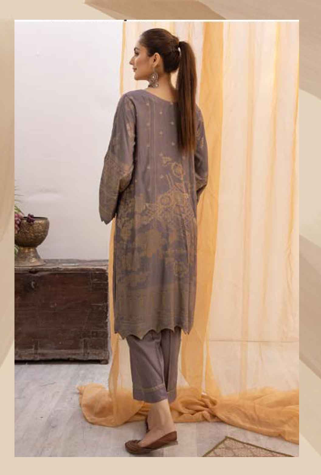 Elegance By Simrans Jacquard 2 Piece Outfit JK04 - Desi Posh