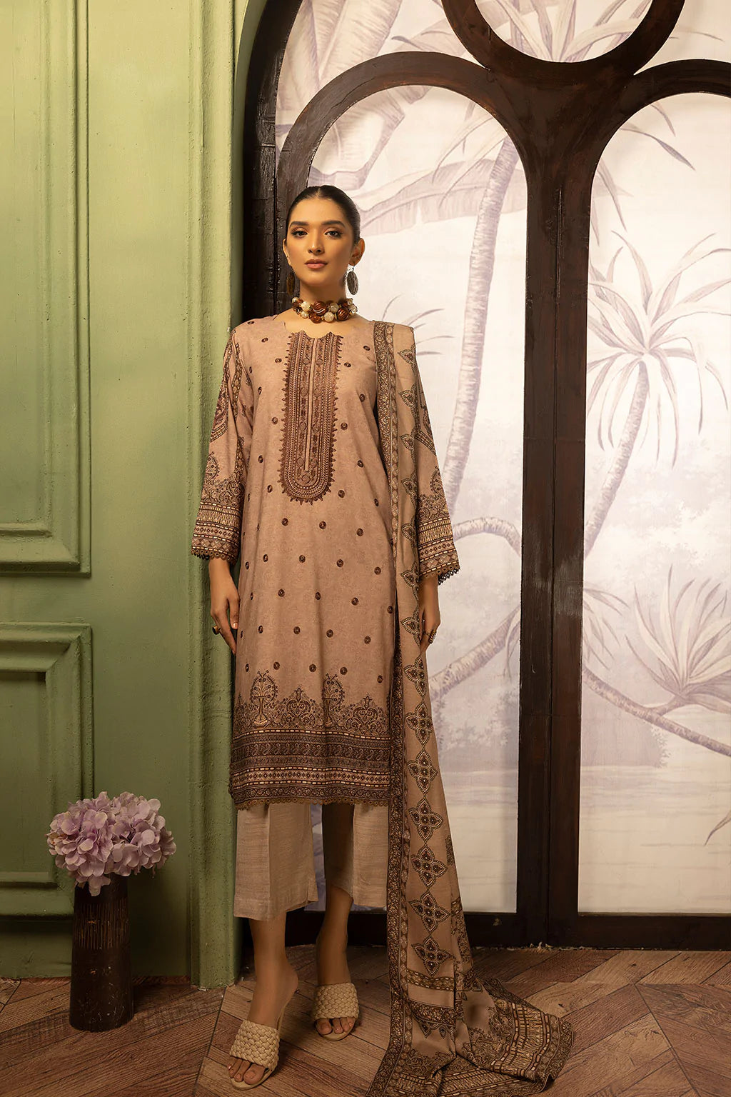 Johra Pk 3 Piece Digital Print Embroidered Suit JH467 - Desi Posh