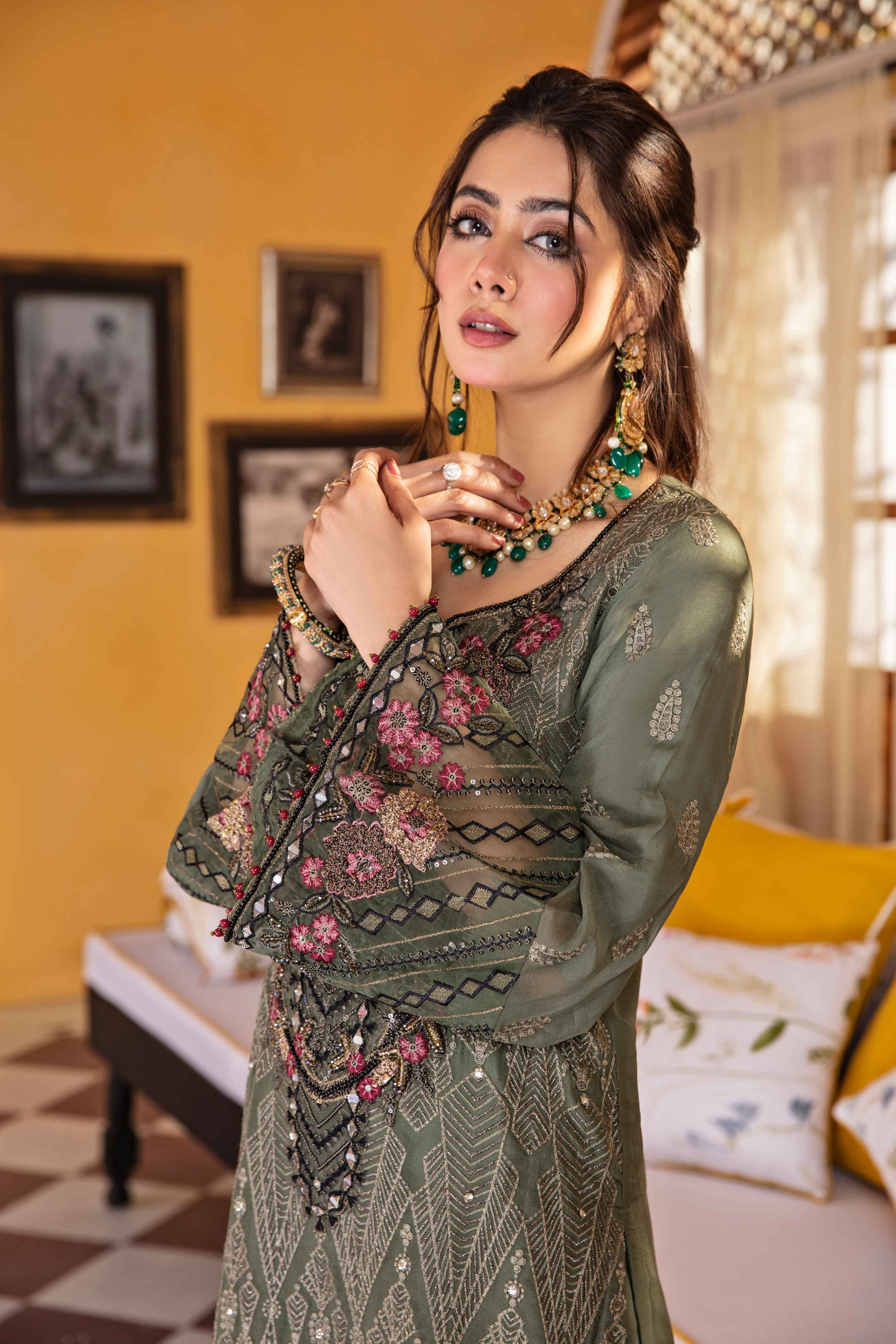 Fareen Eid Edition Mummy & Me Ladies Juniper Chiffon Suit - Desi Posh