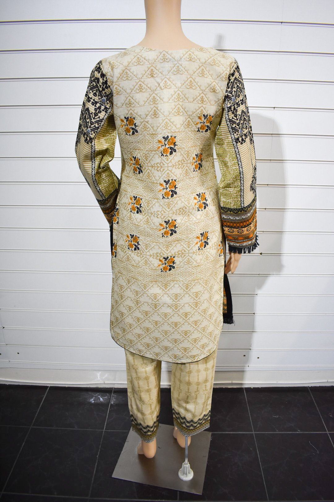 Limelight inspired Ready Made Winter Khaddar Outfit With Mirror Detailing - Desi Posh