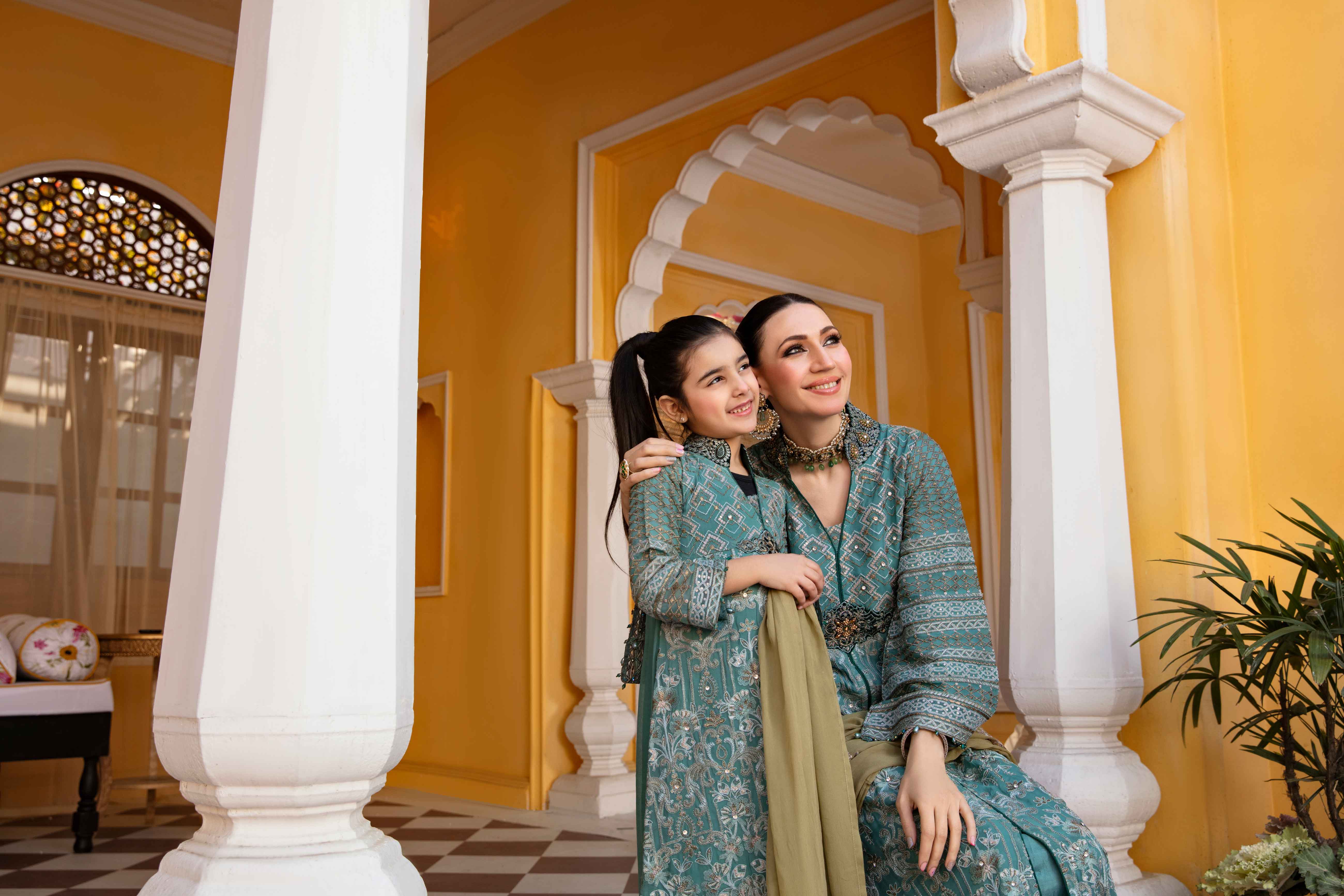 Fareen Eid Edition Mummy & Me Ladies Cockatoo Suit - Desi Posh