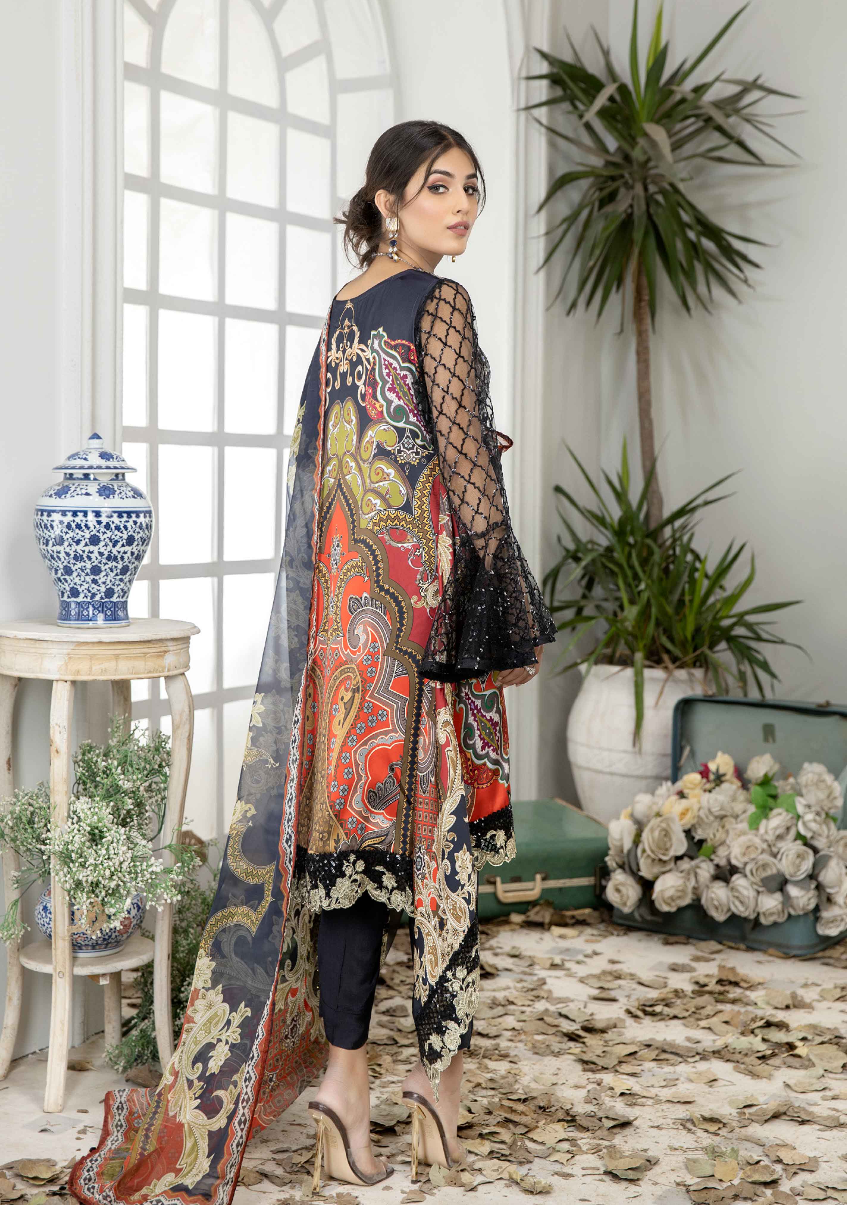 Pakistani Readymade Eid Suit in Silk Royal Dream DesiPosh