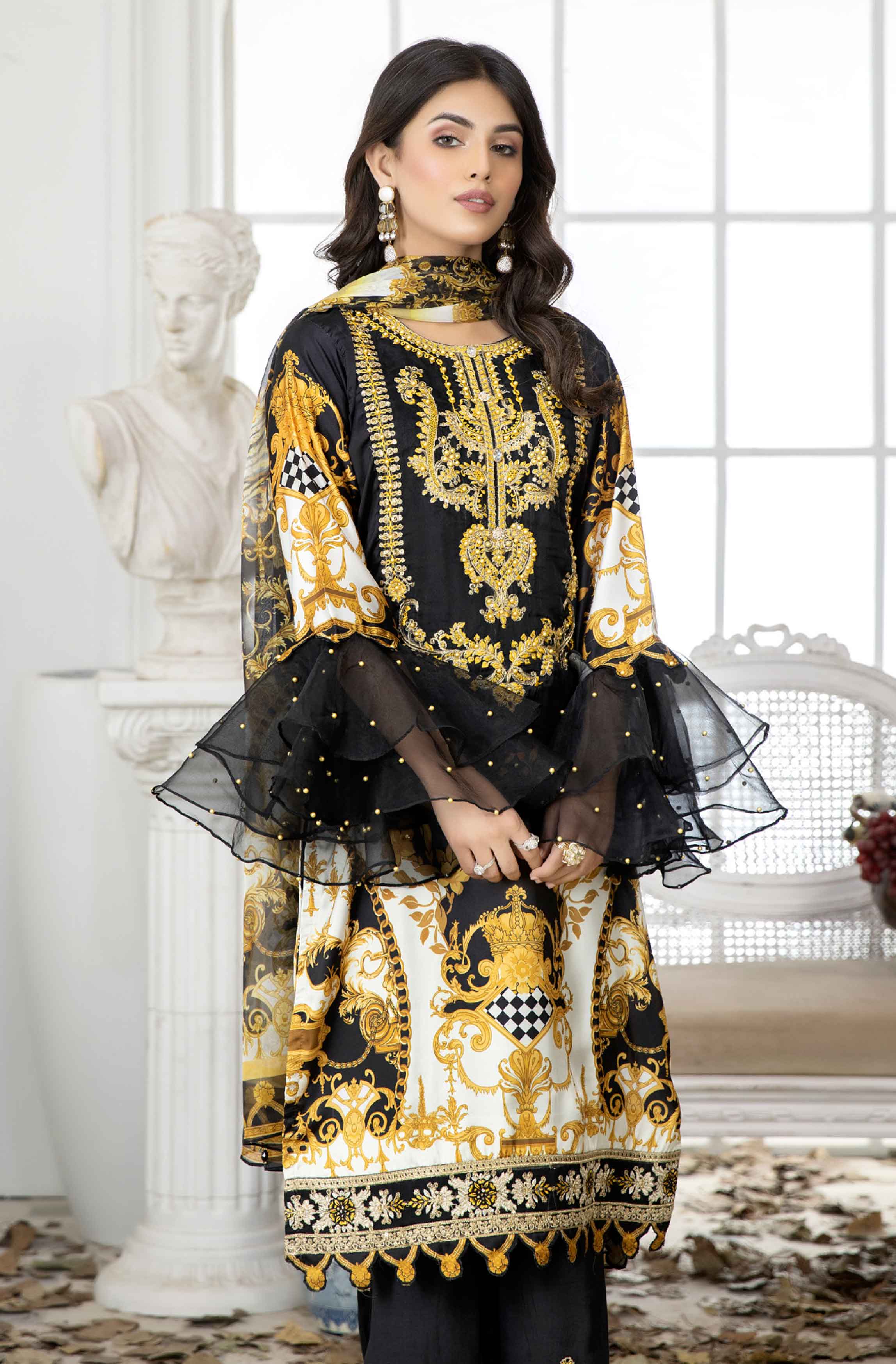 readymade black eid suit