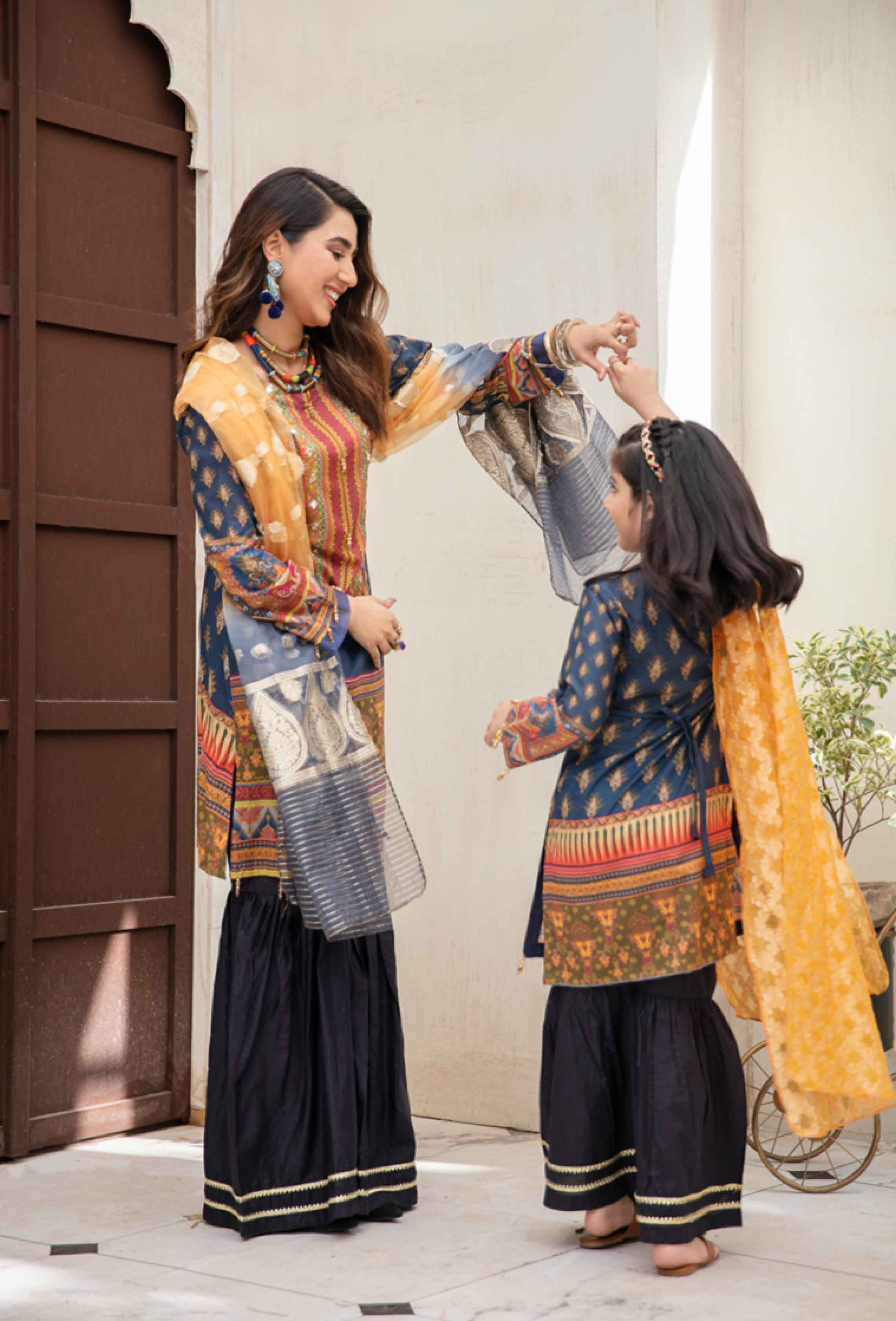 Simrans Afsaneh Mummy & Me Girls Gharara Outfit SMP04K