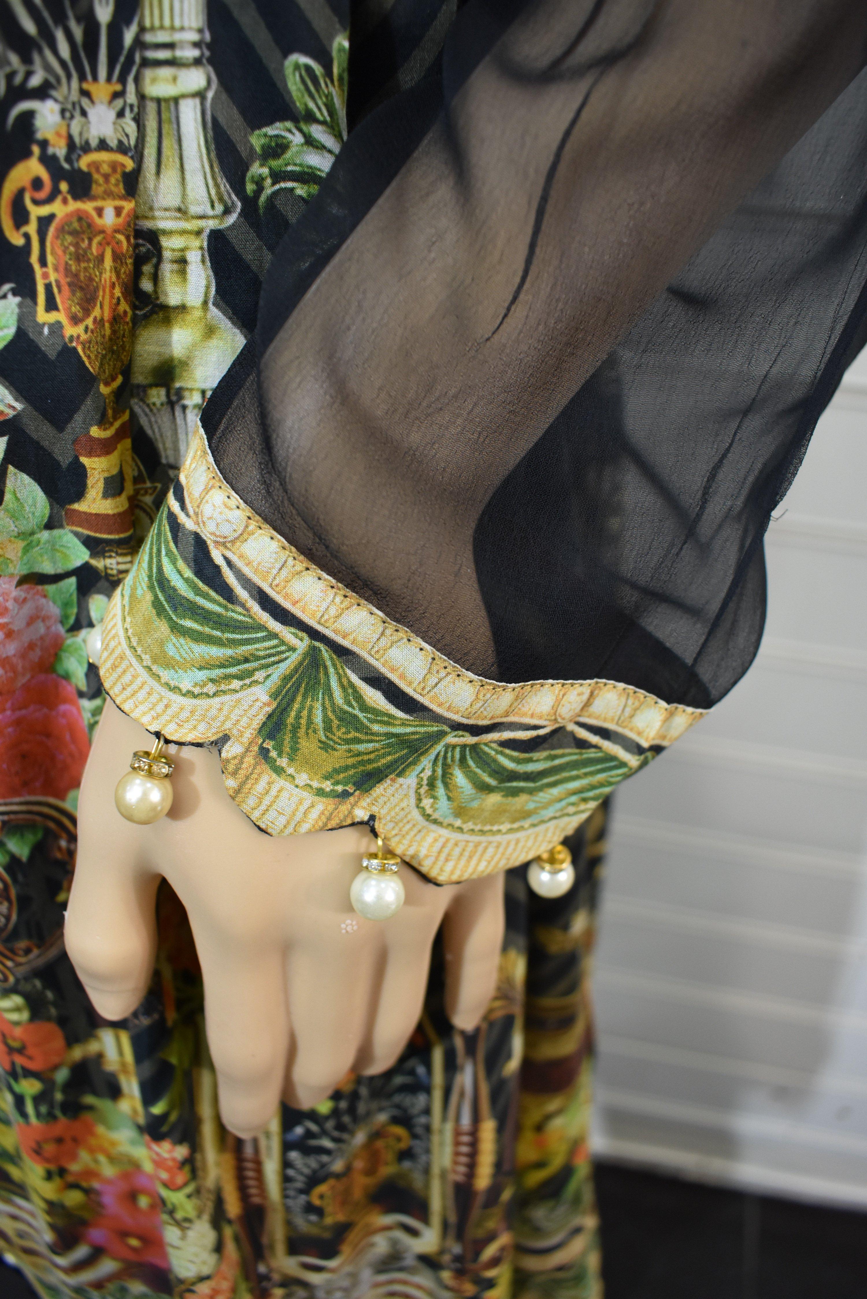Simrans Digital Print Peplum Eid Outfit with Embellished Kameez AL5223 - Desi Posh