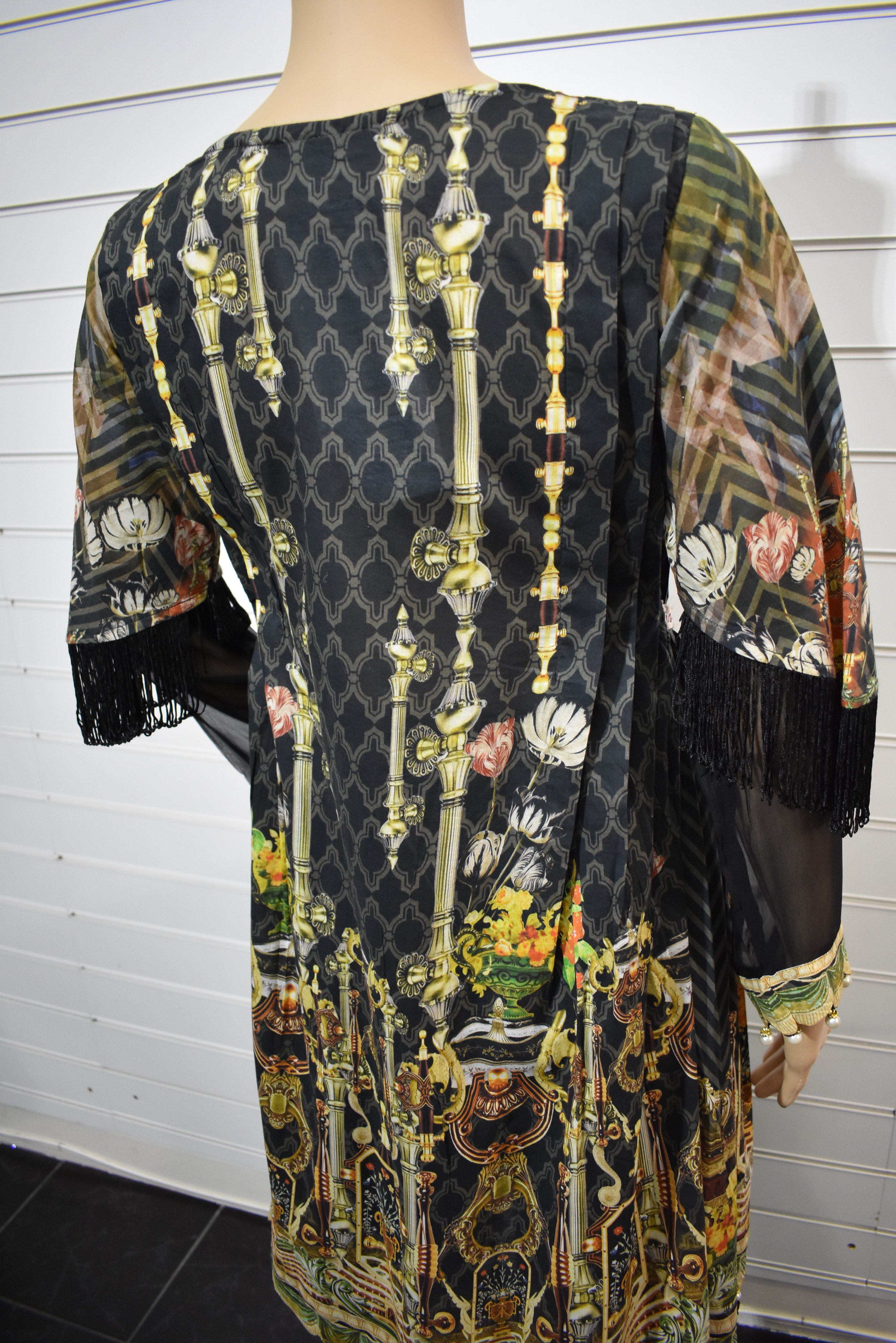 Simrans Digital Print Peplum Eid Outfit with Embellished Kameez AL5223 - Desi Posh