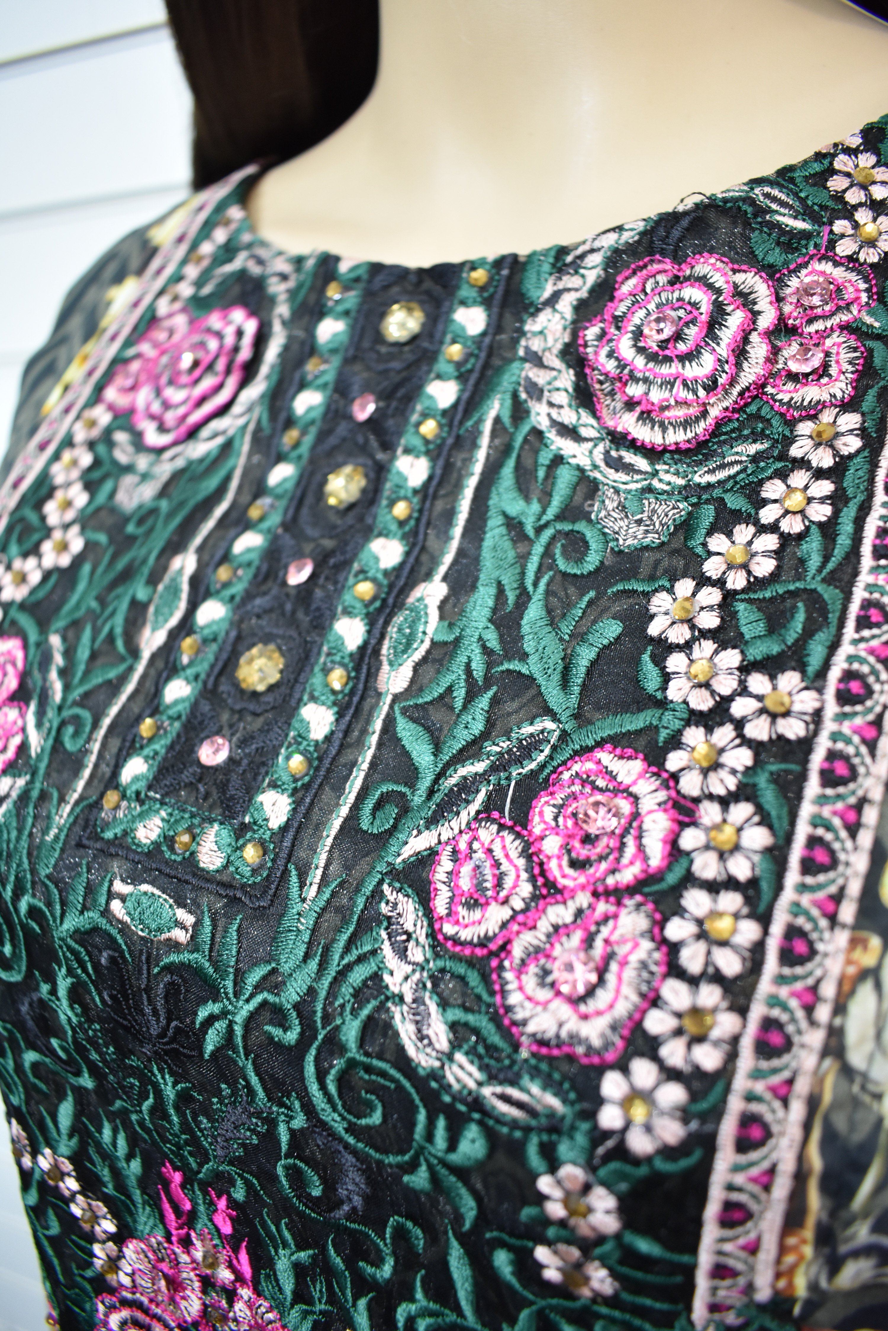 Simrans Digital Print Peplum Eid Outfit with Embellished Kameez AL5223 - Desi Posh