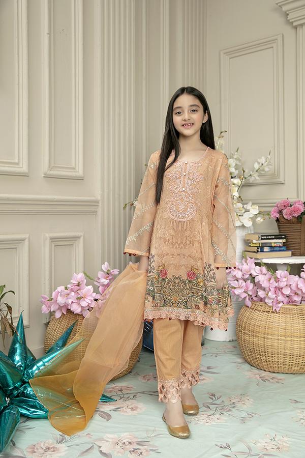 Simrans Girls Embroidered Summer Lawn Frock Outfit ML24K