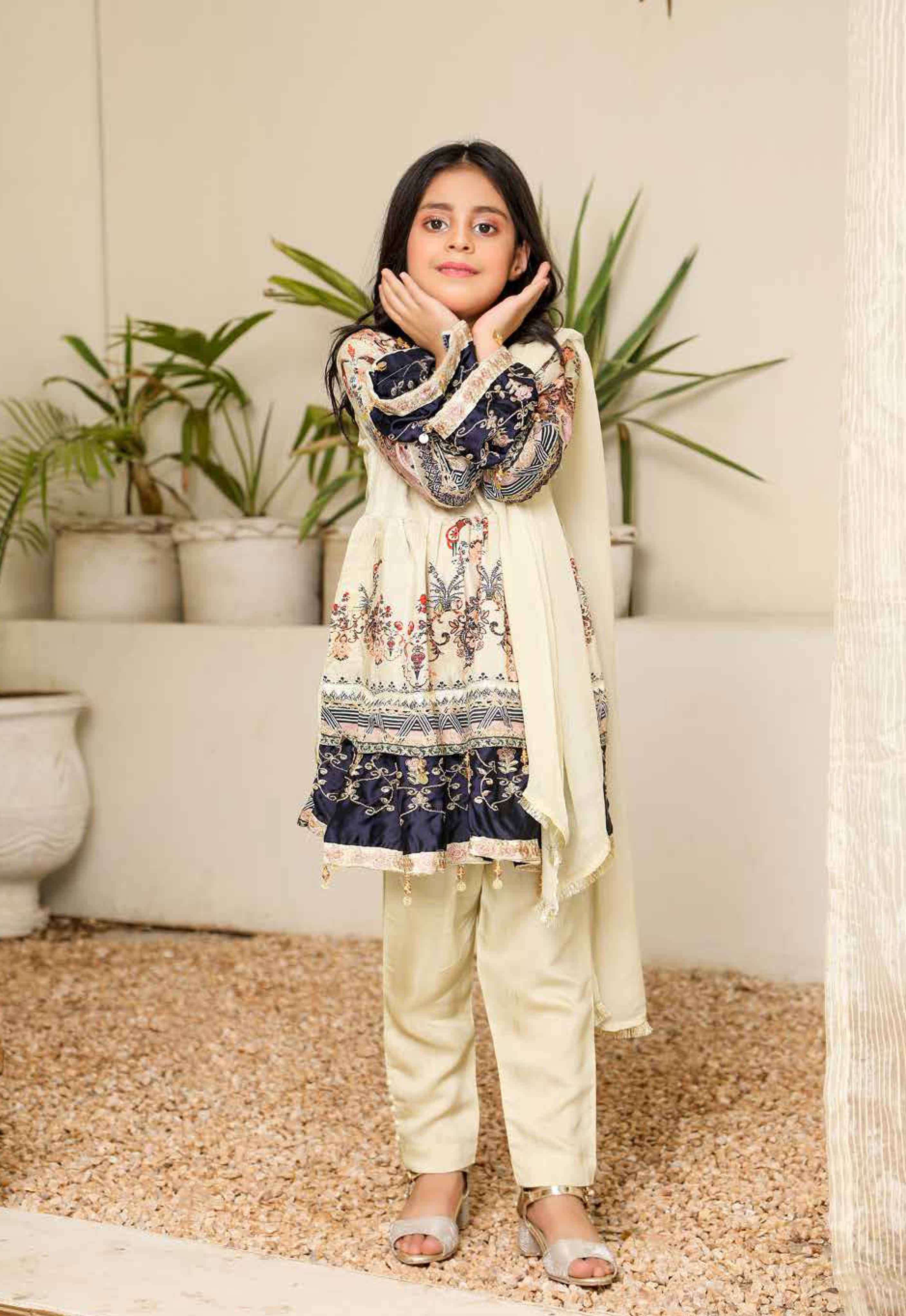 Simrans Girls Mummy & Me Viscose Frock Outfit DG27K