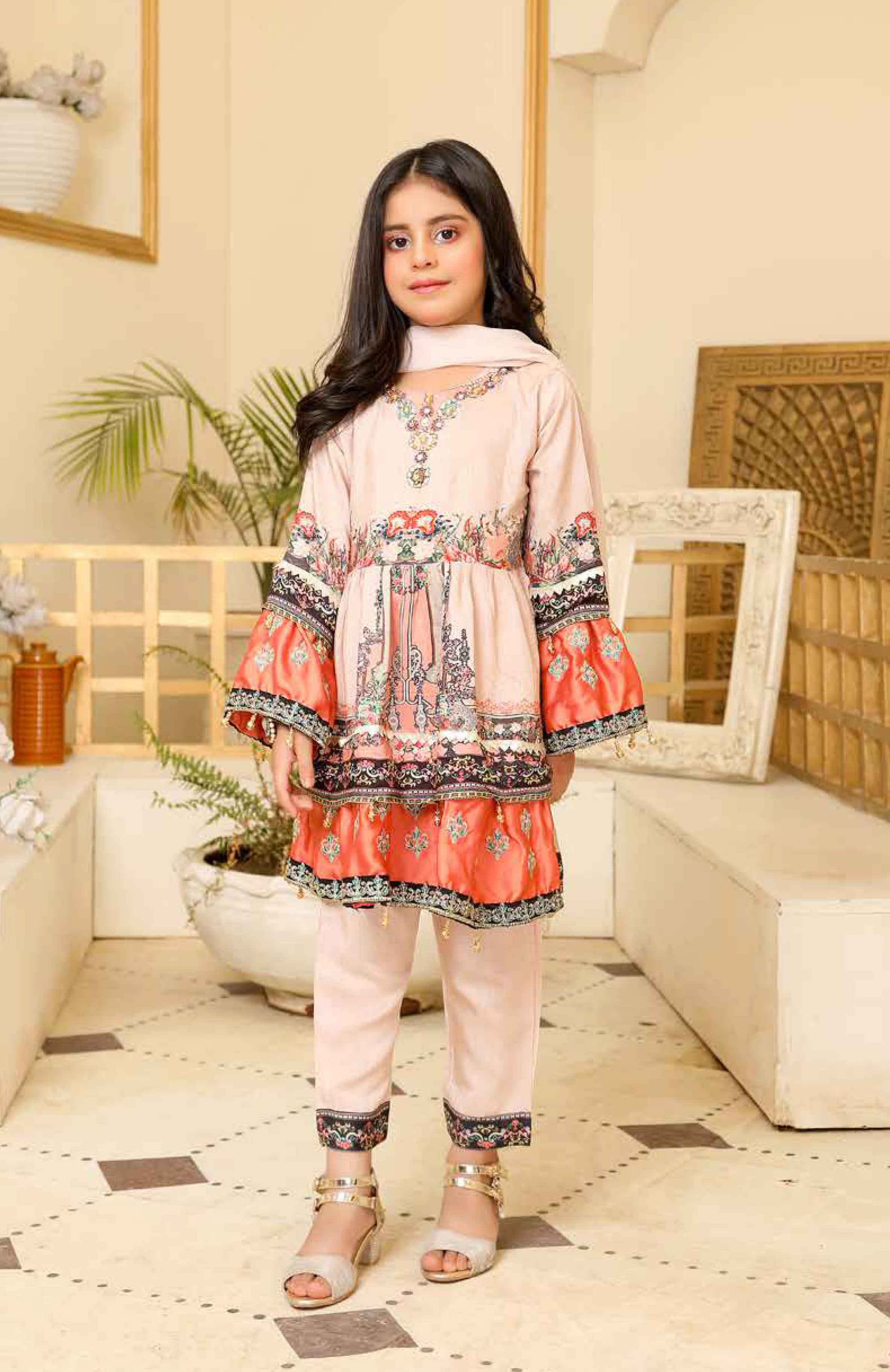 Simrans Girls Mummy & Me Viscose Frock Outfit DG30K