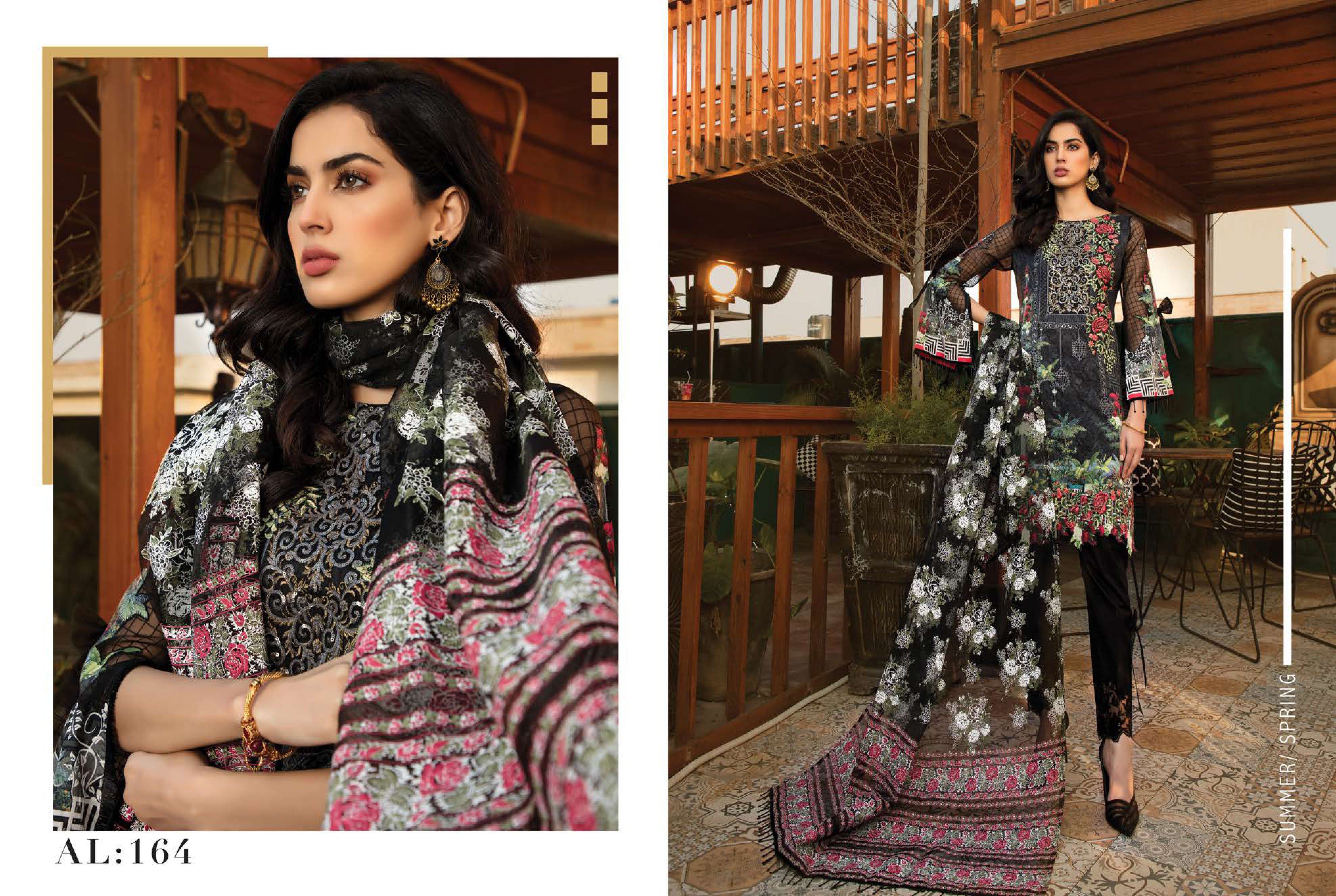 Simrans Kids Digital Print Kameez Outfit with Net Digital Print Sleeves AL164K Mother & Daughter - Desi Posh