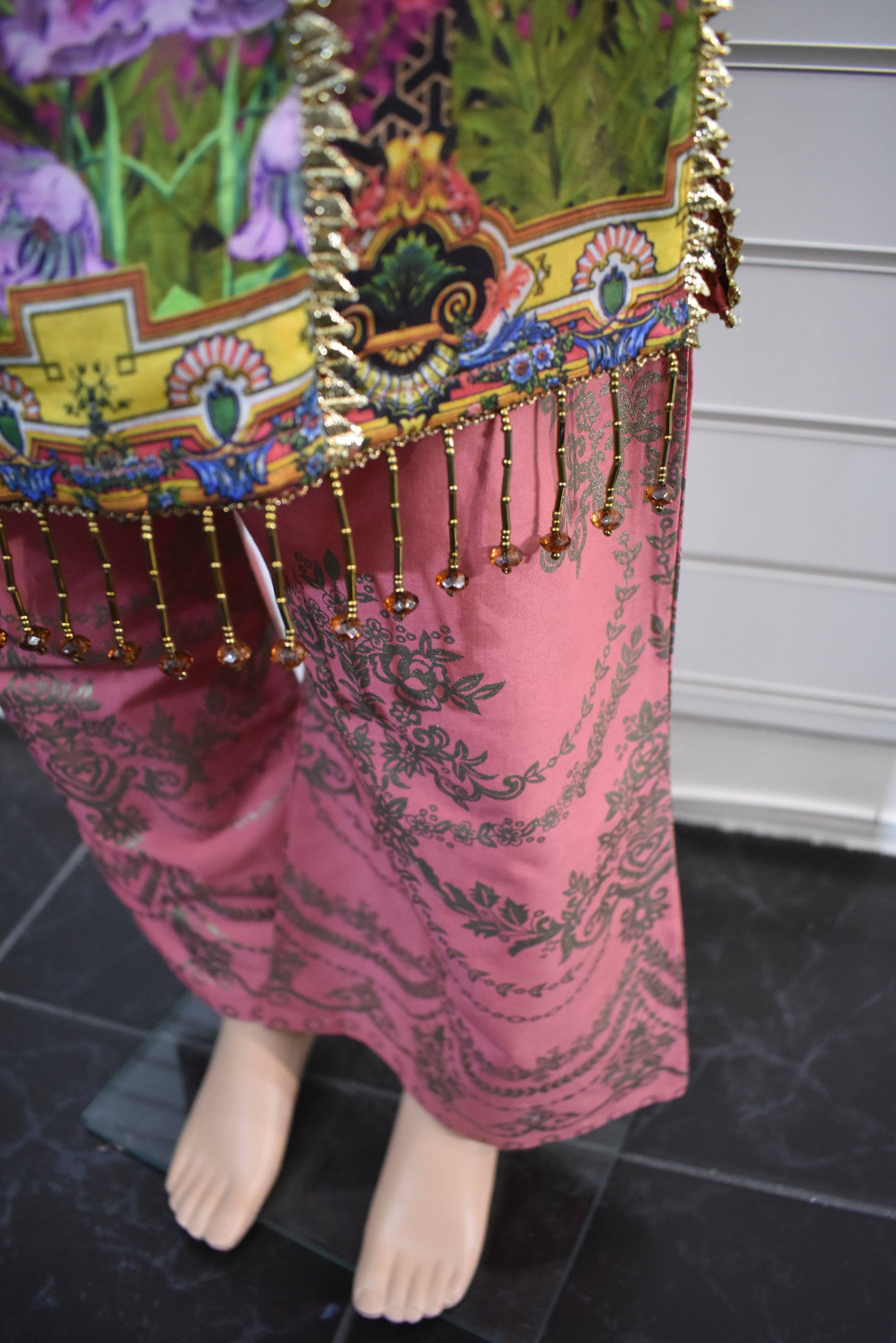 Simrans Kids Digital Print Outfit with Printed Sharara Trousers AL21K - Desi Posh