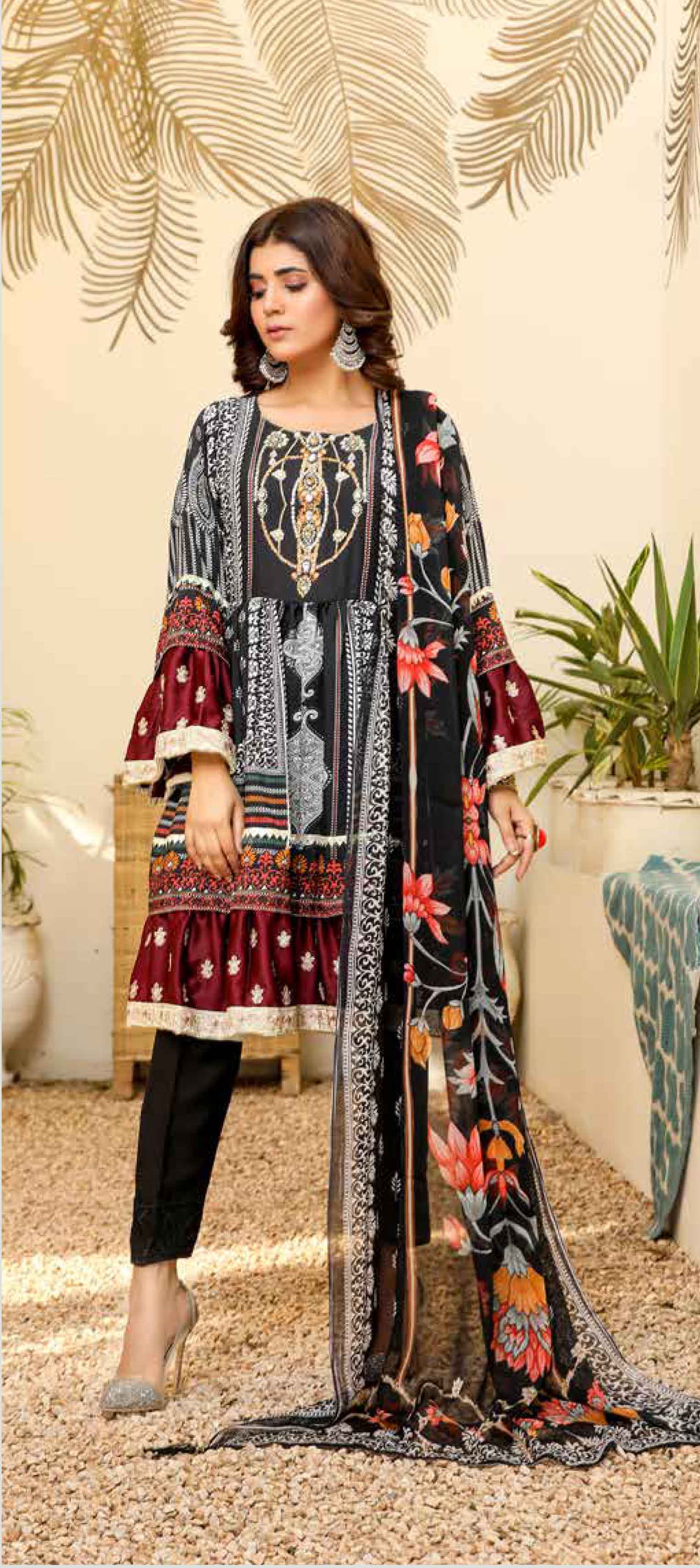 Simrans Ladies Mummy & Me Viscose Frock Outfit DG21 DesiP 