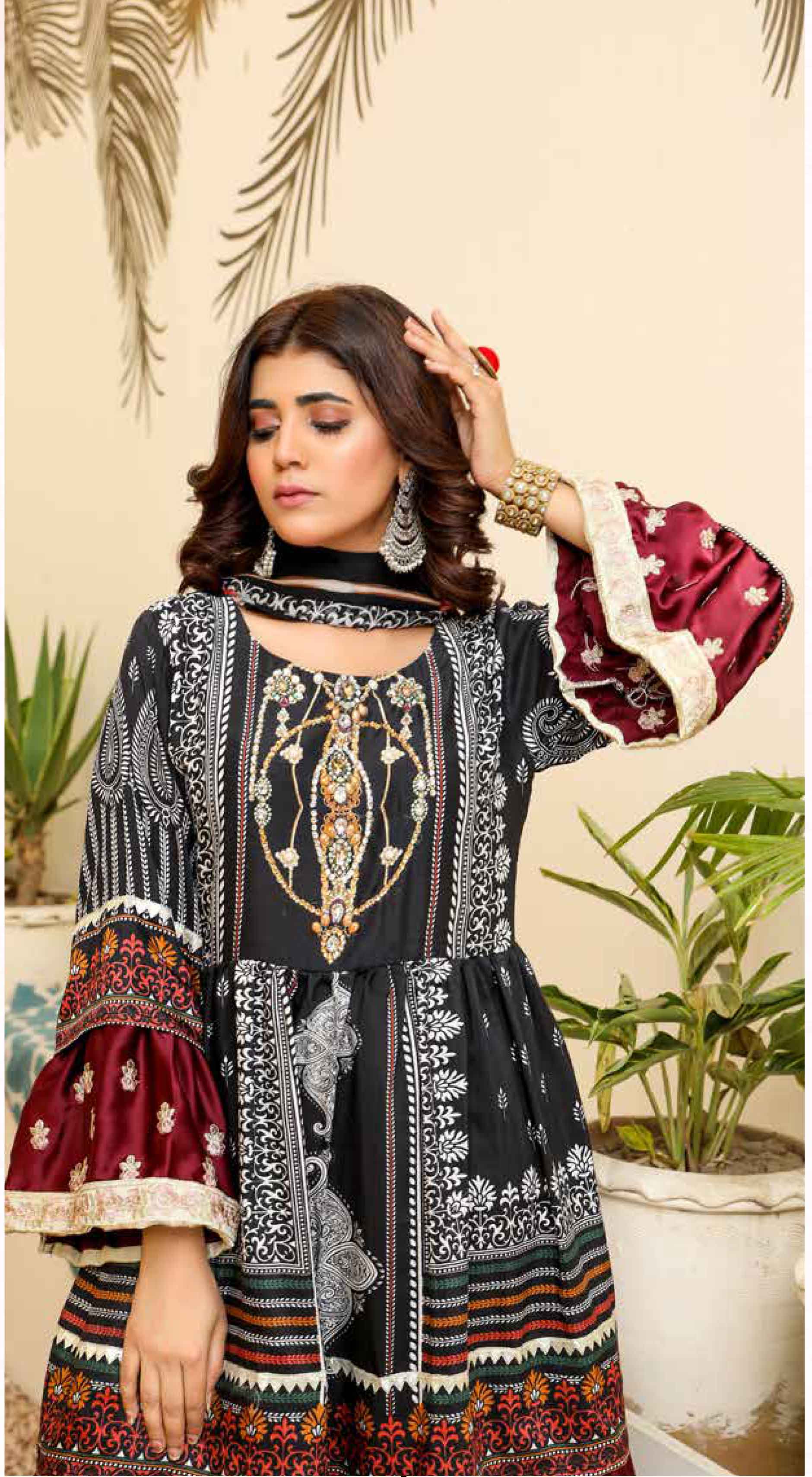 Simrans Ladies Mummy & Me Viscose Frock Outfit DG21 DesiP 