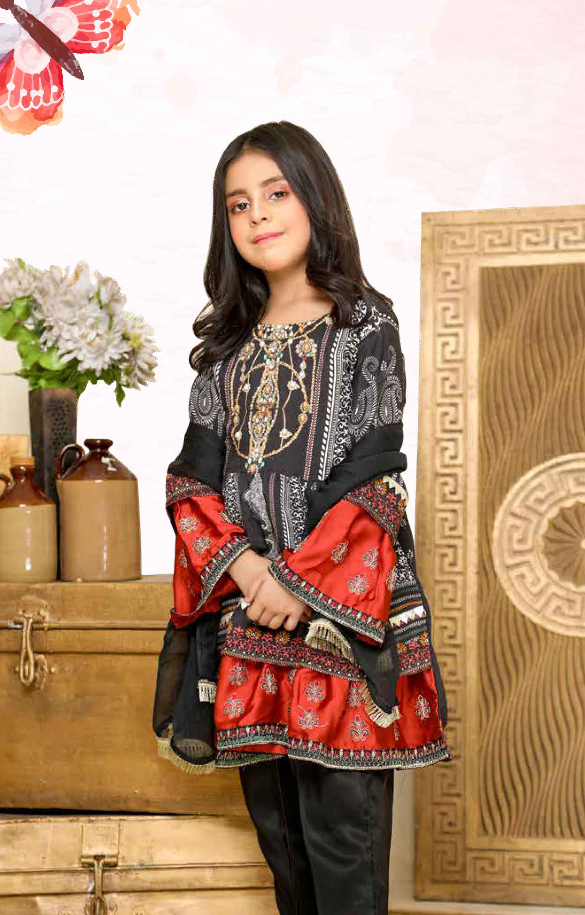 Simrans Ladies Mummy & Me Viscose Frock Outfit DG21 DesiP 