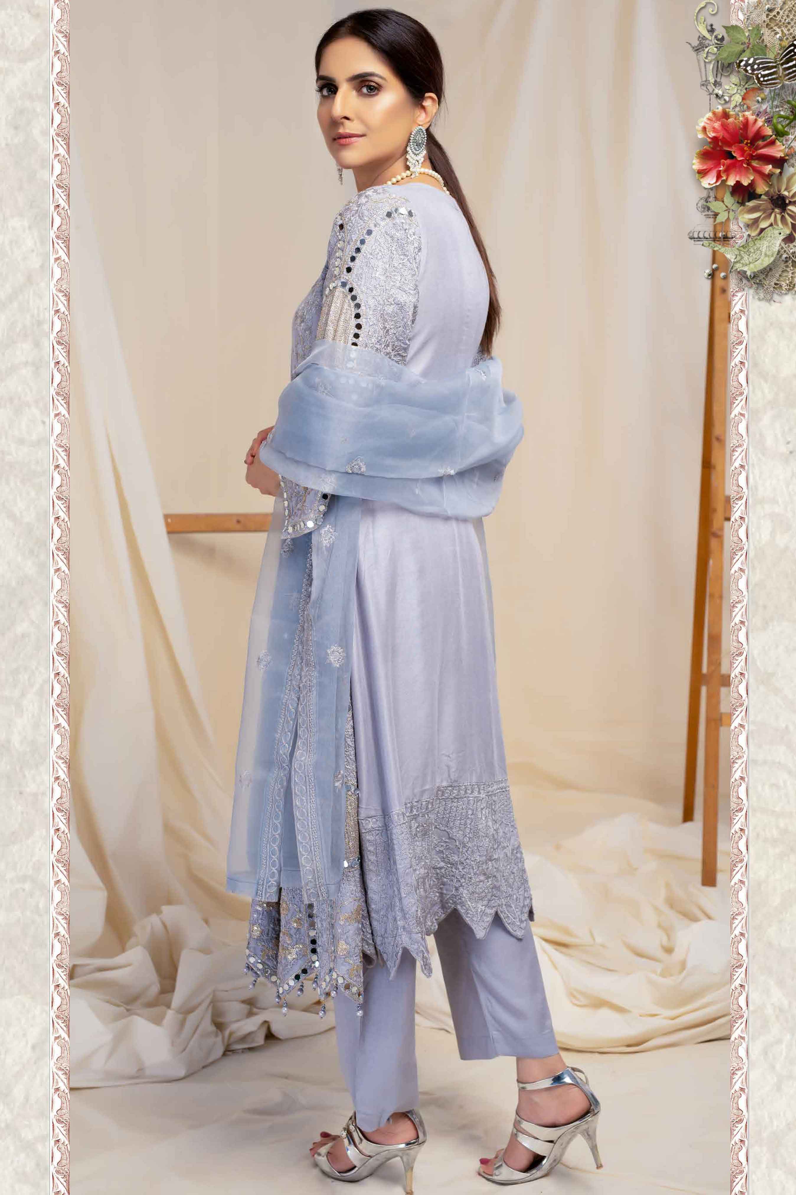 Grey pakistani outfit